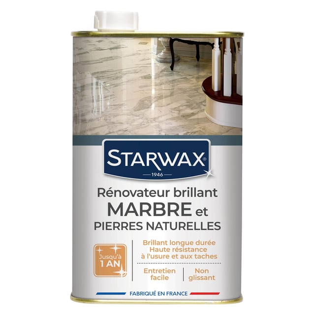 Rénovateur pierre naturelle / marbre STARWAX Brillant, 1L, 1Kg