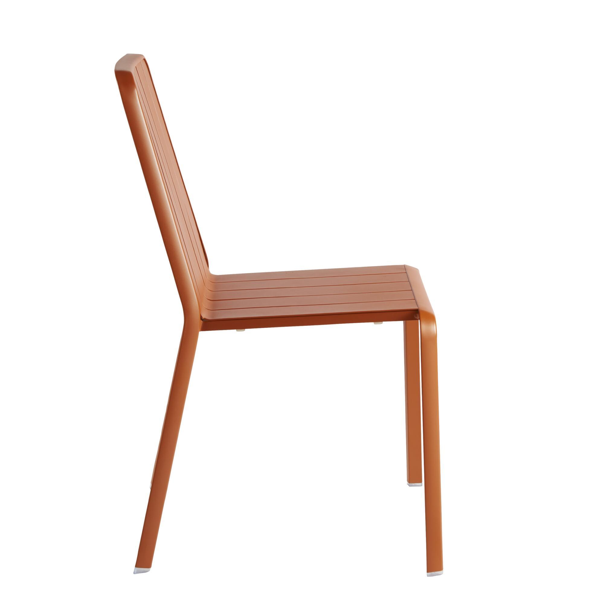 Chaise de jardin NATERIAL Idaho en aluminium orange / cuivré - 5