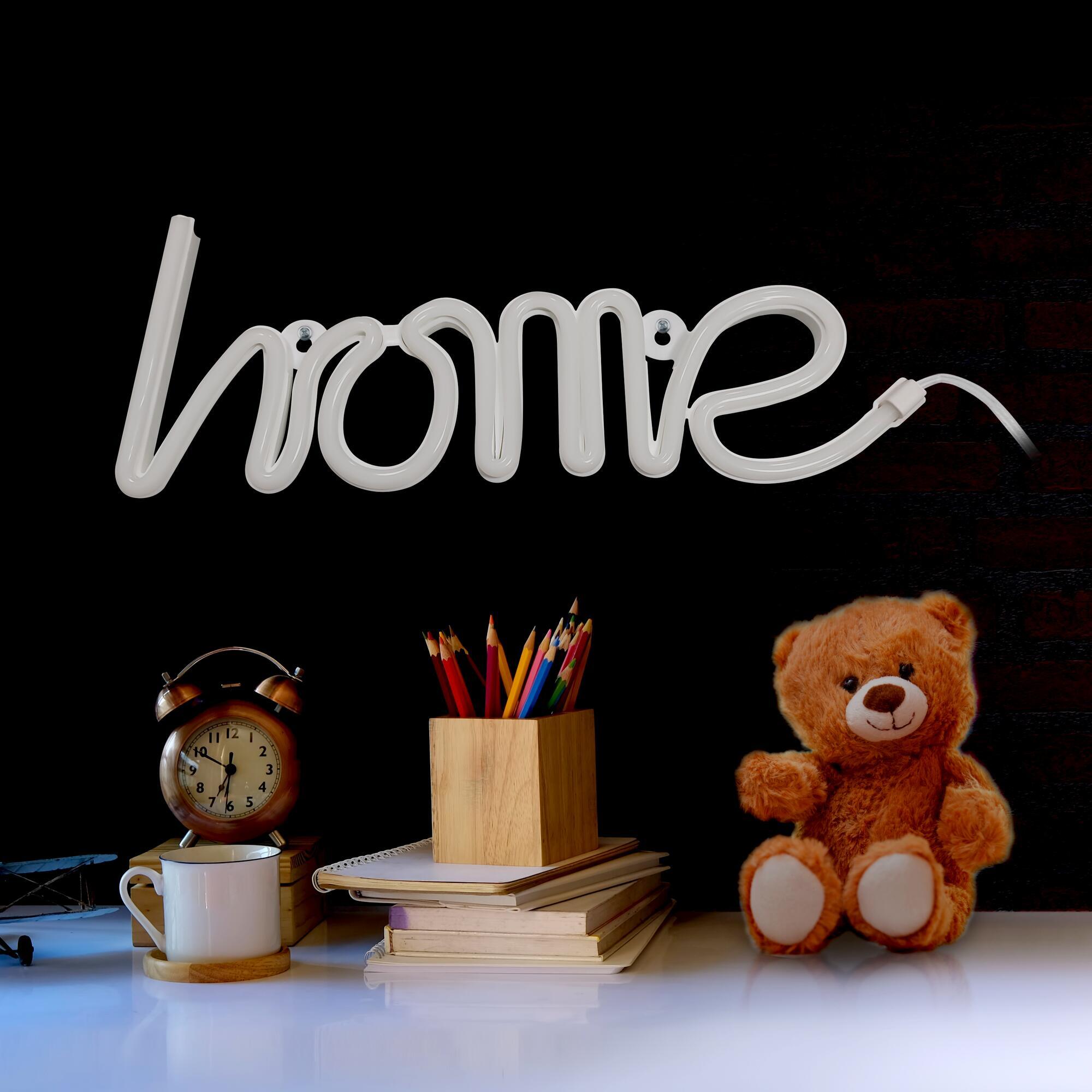 Lampe LED, verre / pvc, blanc, Néon Home, USB + Batterie, INSPIRE - 3