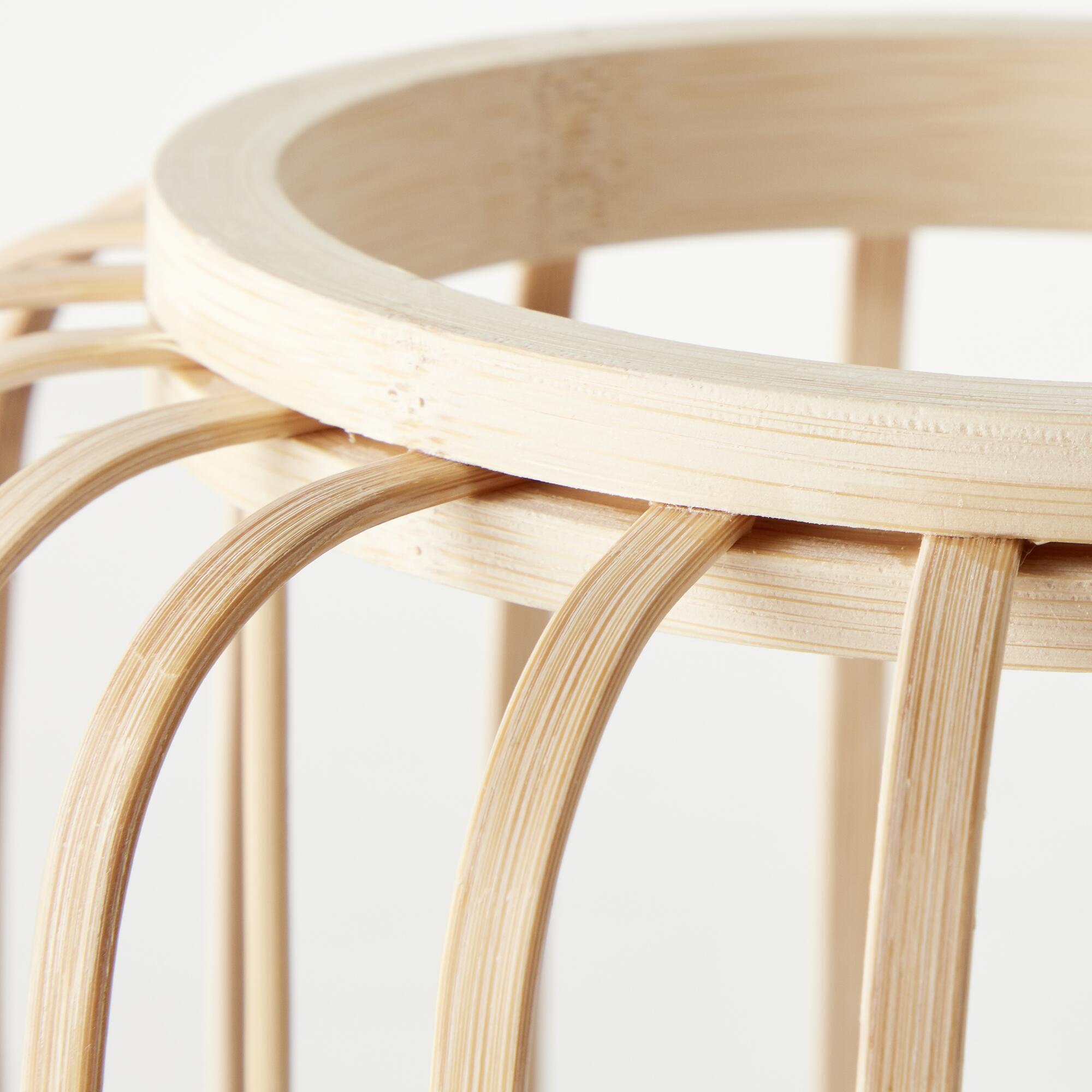 Lampe Pecan bambou, acier, beige, H.17.5 cm INSPIRE, E27 - 9