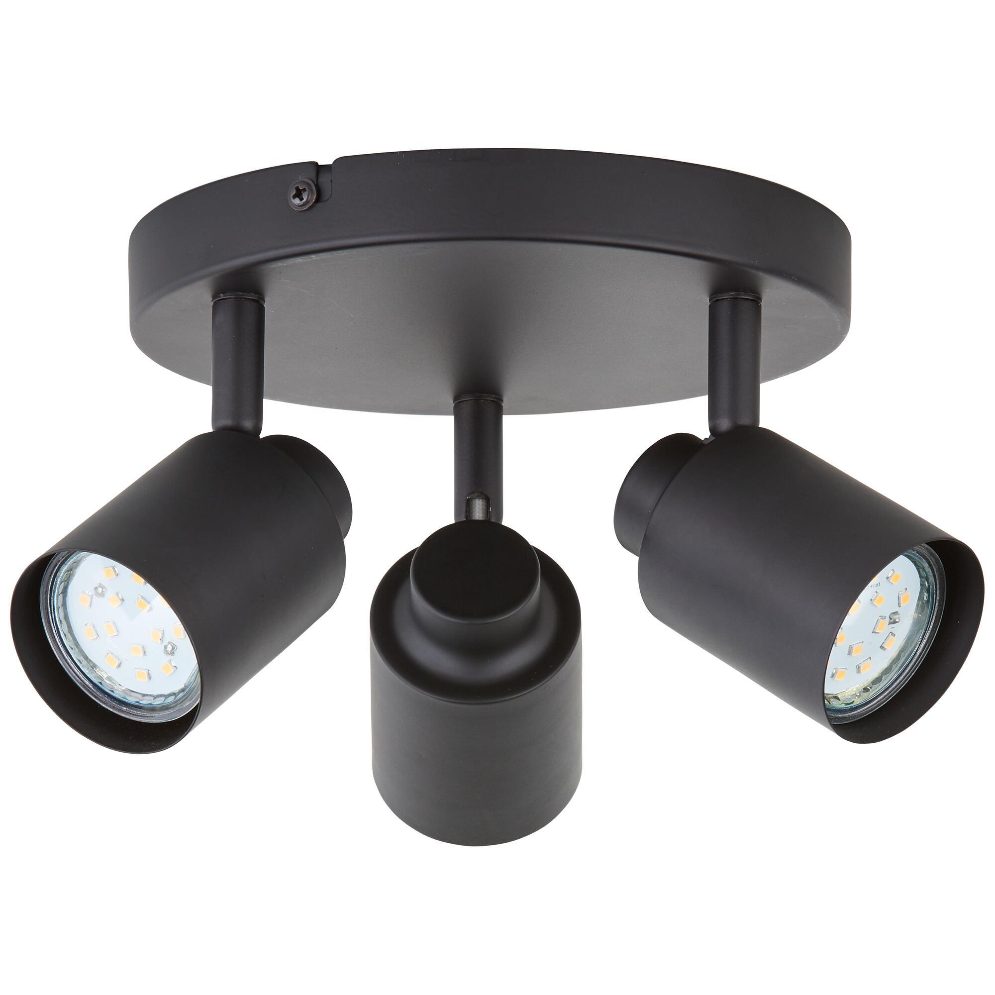 Plafonnier 3 spots, métal noir gu10, INSPIRE Tekla - 8