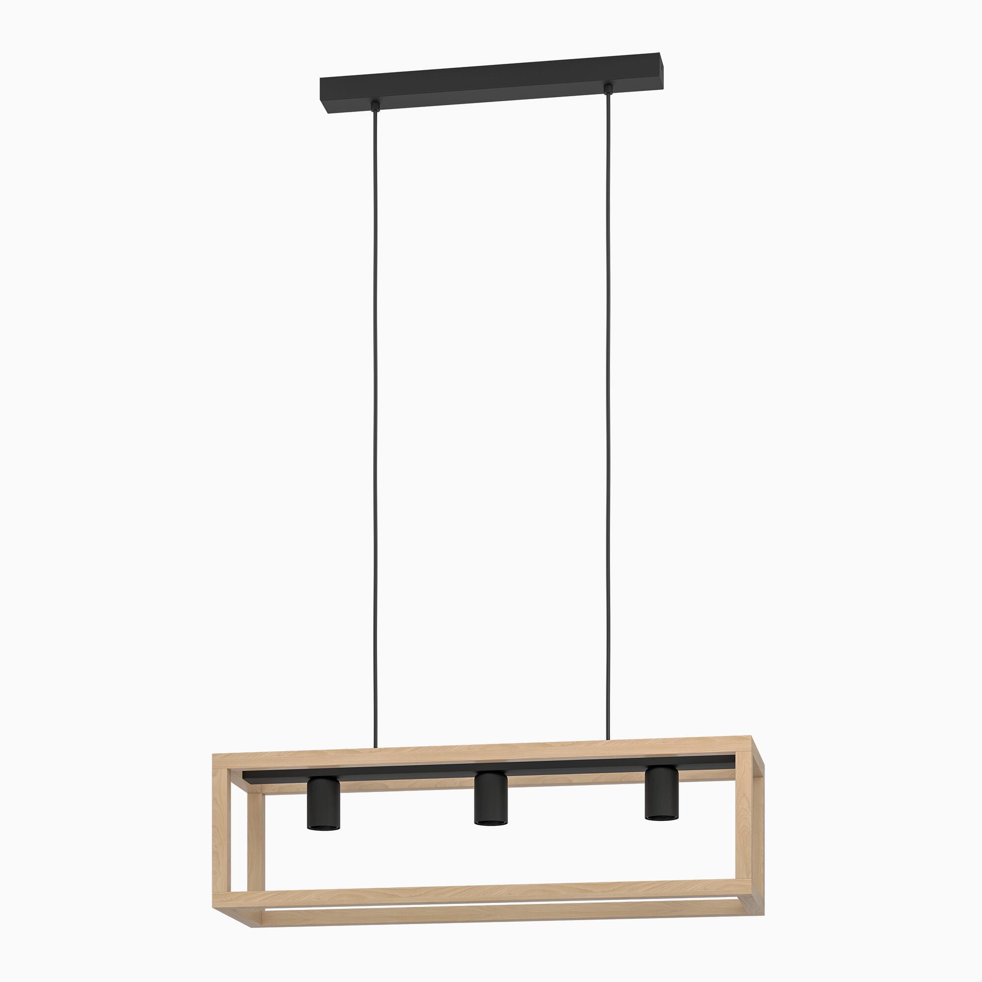 Suspension Elgort bois, noir, Diam.20 cm INSPIRE, E27 - 6