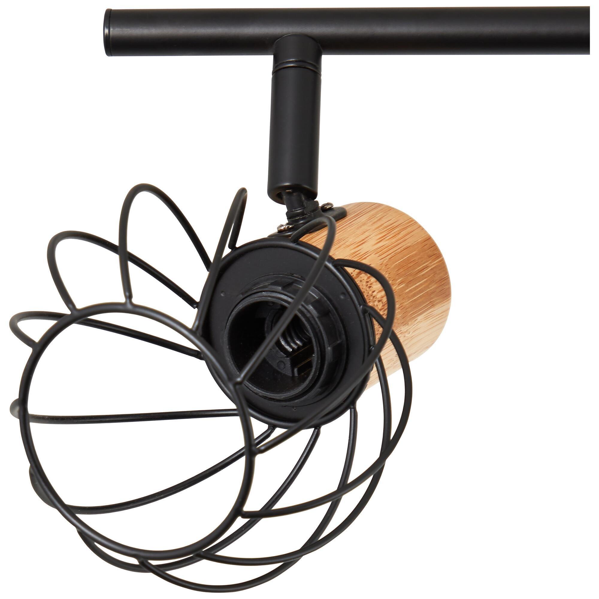 Foco decorativo INSPIRE MALLOW E14 D10CM 4 LÂMPADAS METAL PRETO/BAMBU - 6