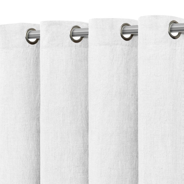 Rideau tamisant, Danae, lin, blanc H.280 x l.140 cm INSPIRE