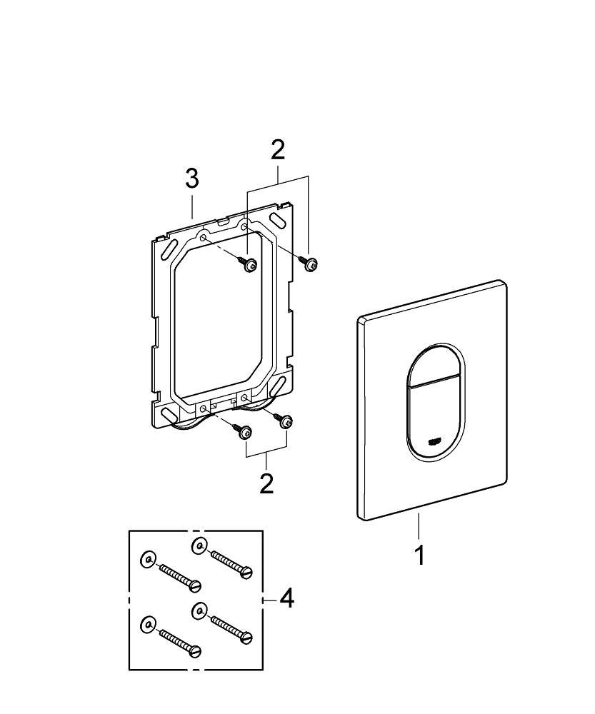 Pack WC suspendu universel, cuv sans bride, GROHE, Solido Euro Cosmo - 10