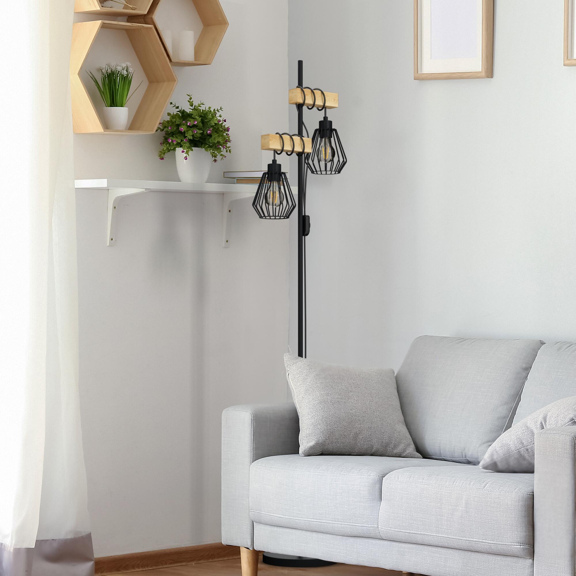 Lampadaire Tabodi, acier, noir,  H.166.5 cm INSPIRE, E27 - 2