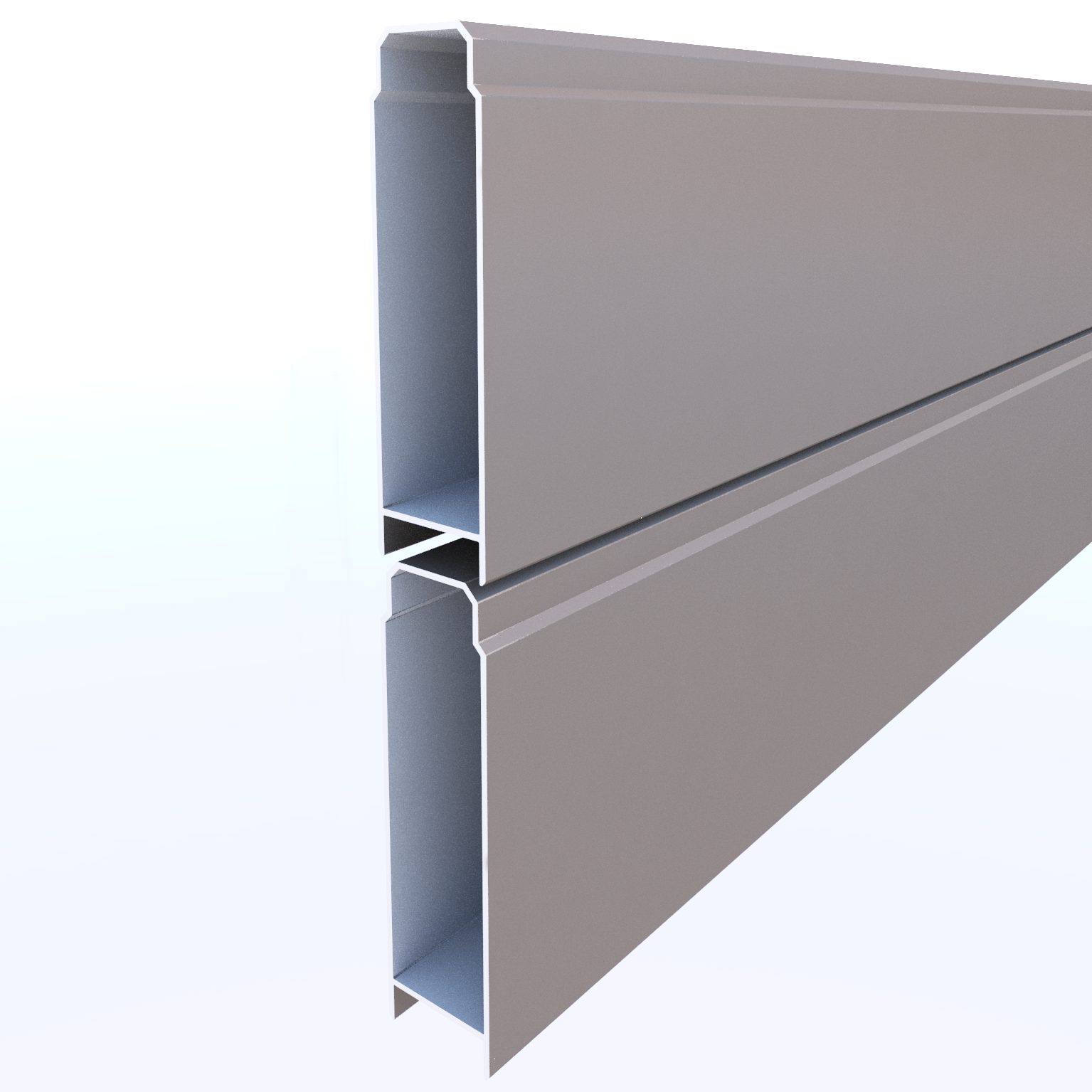 Lame de clôture aluminium pleine Klos up! gris quartz, H.9 x l.145 cm - 4