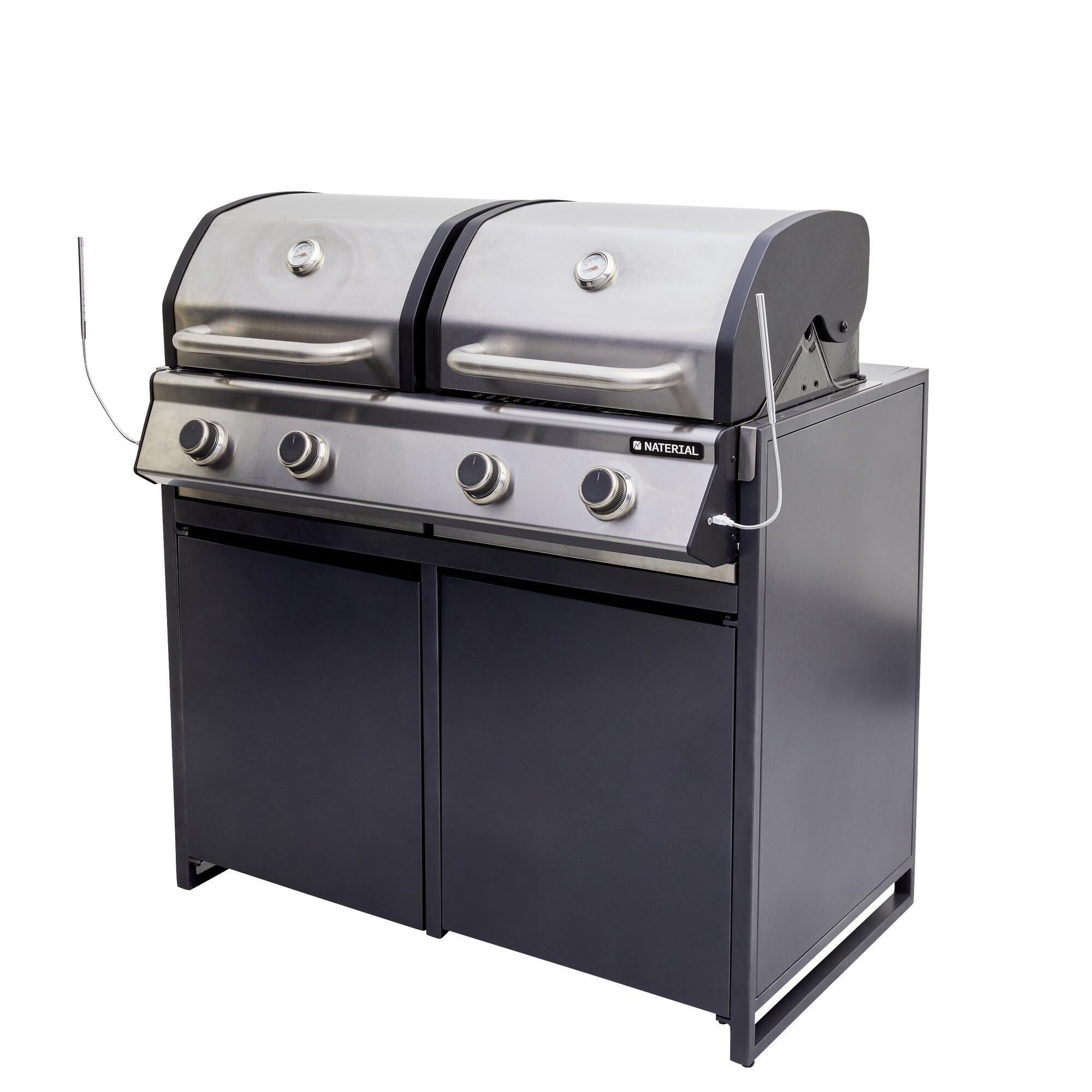 Módulo para barbecue Hudson 4 queimadores alumínio 109x60 cm Naterial Europa - 25