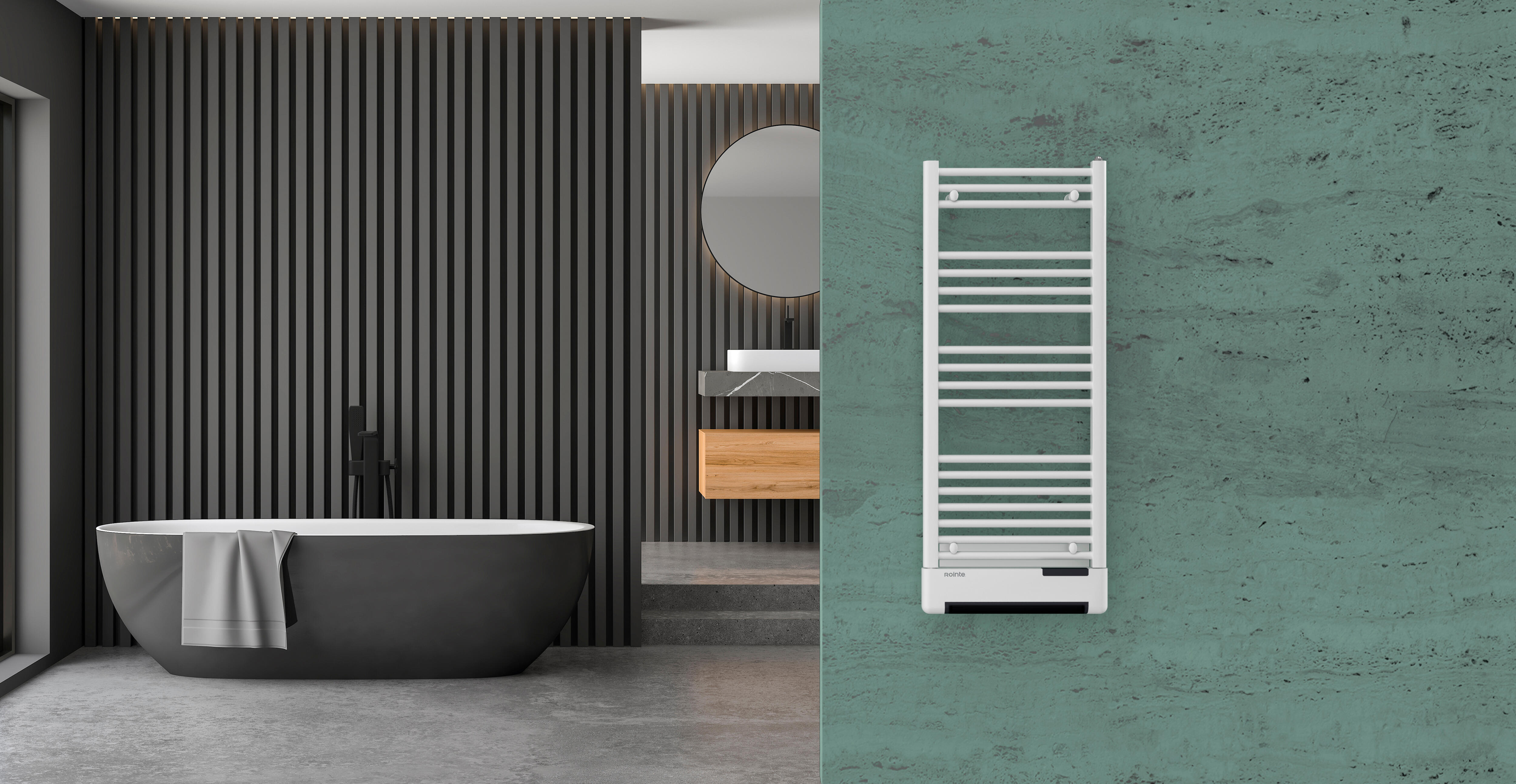 Sèche-serviettes électrique soufflant Milano ROINTE 500+1000W blanc - 2