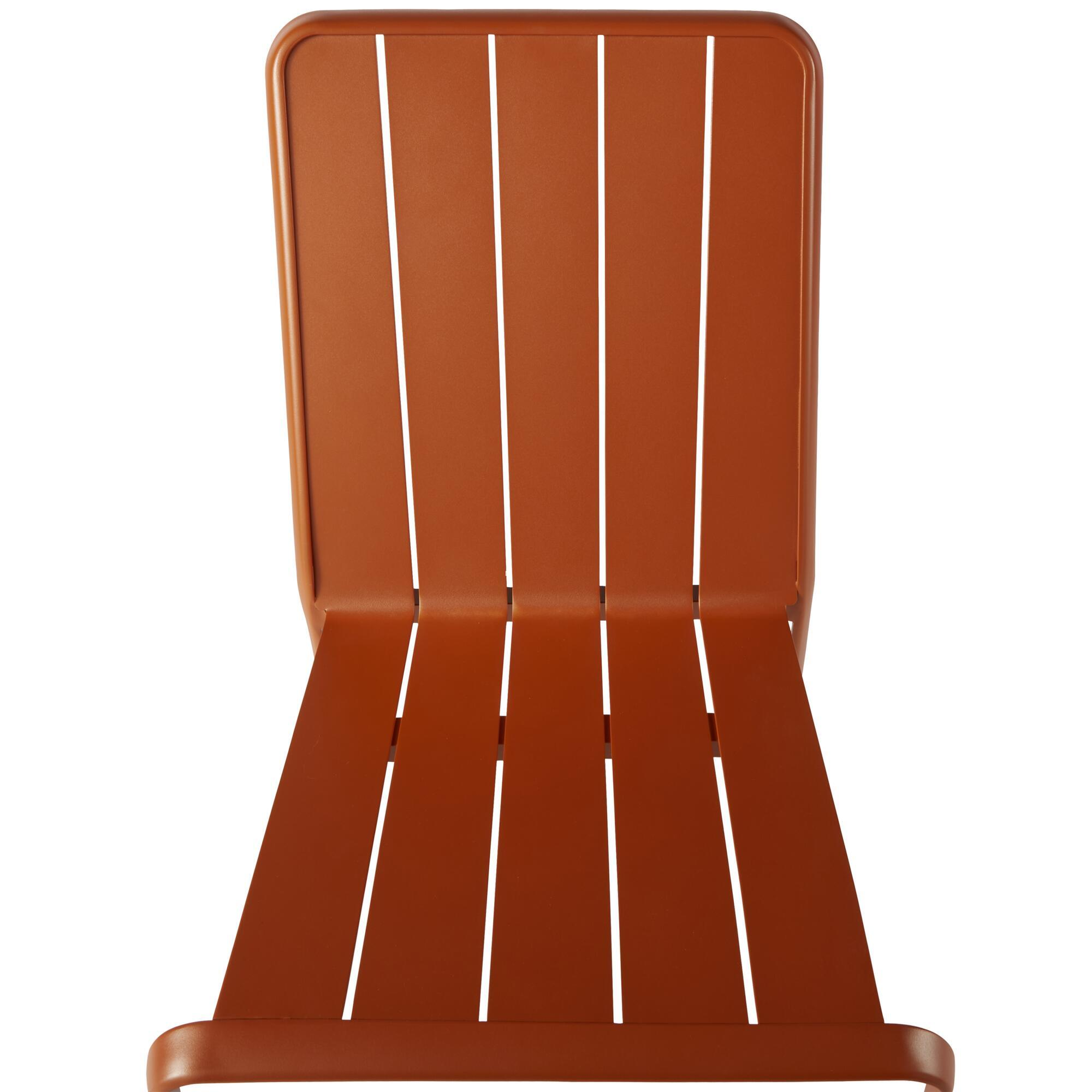 Sedia da giardino in alluminio rosso Idaho NATERIAL, seduta in alluminio arancione - 16