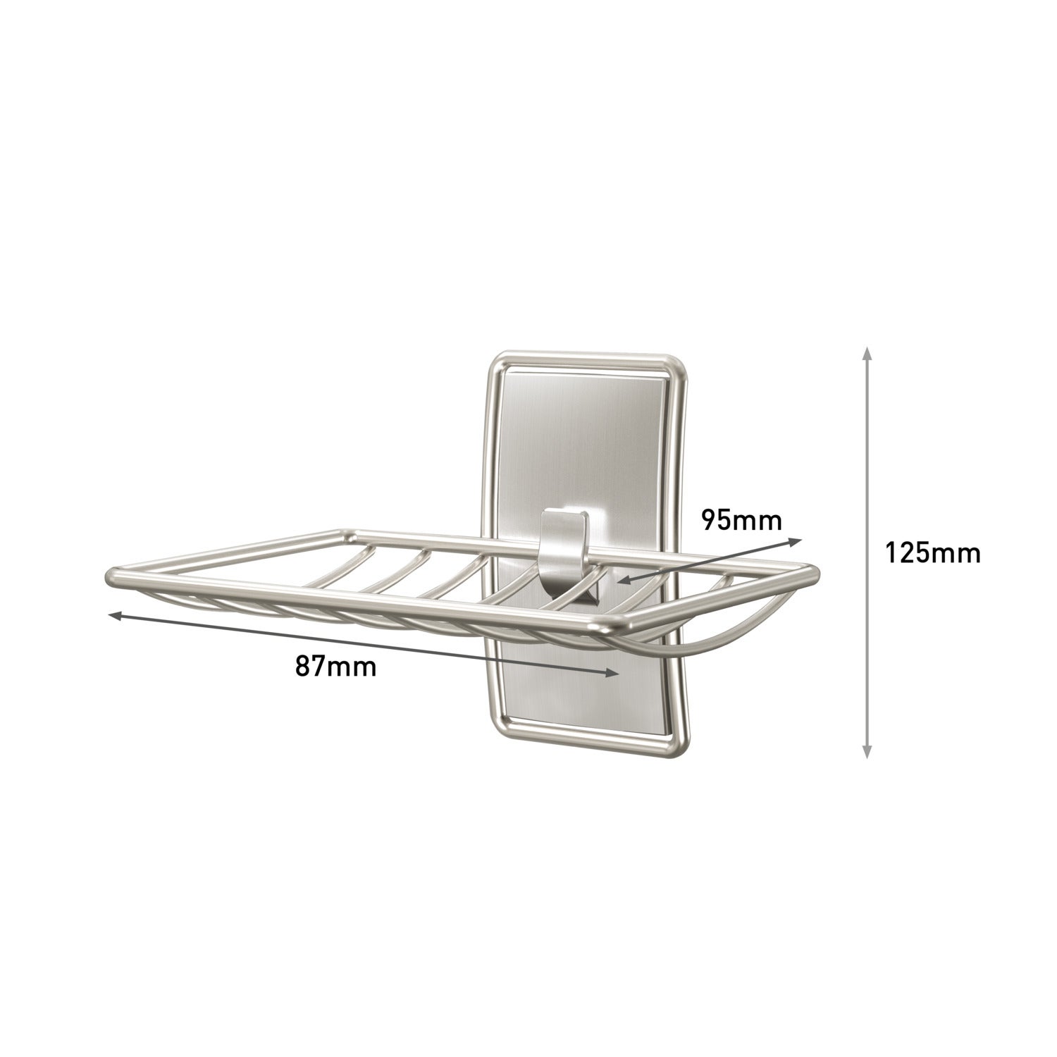 Porte-savon auto-adhésif Résistant à l'humidité chromé satiné COMMAND - 3