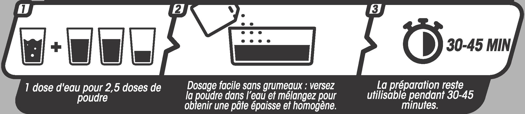 Enduit de rebouchage poudre Repar'façade TOUPRET blanc 1 kg - 4