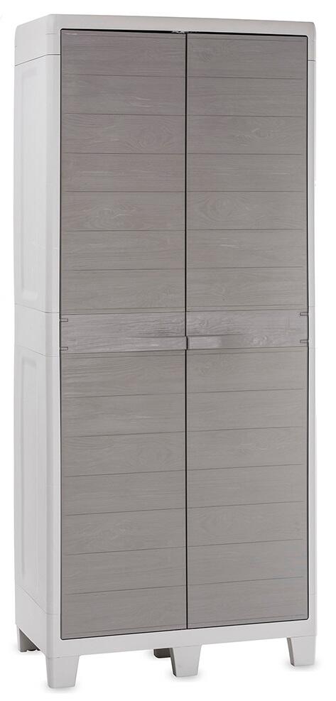 Armoire haute résine gris taupe, l.78 x H.46 x P.182 cm - 2