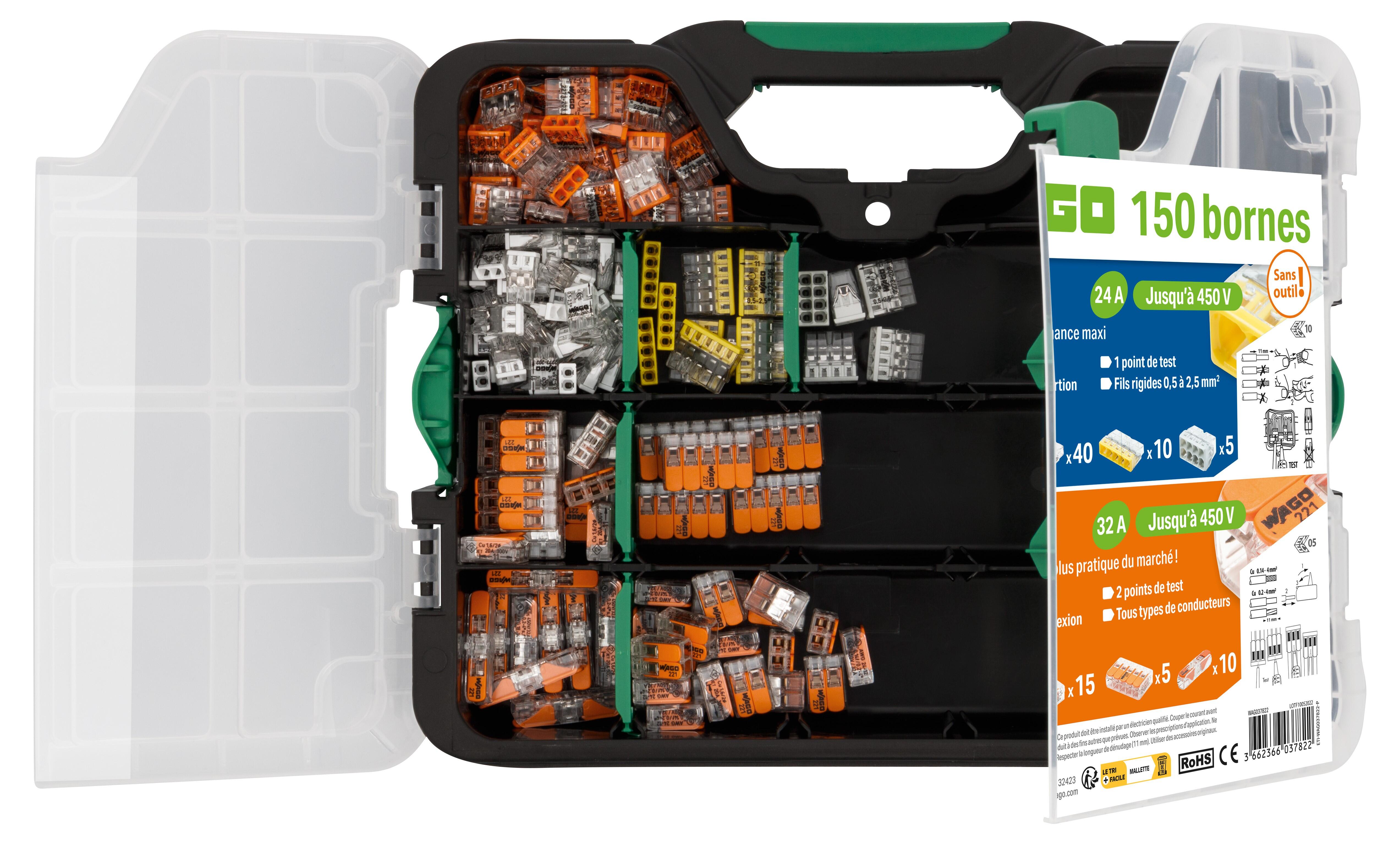 Mallette WAGO 150 bornes S2273 et S221 - 2