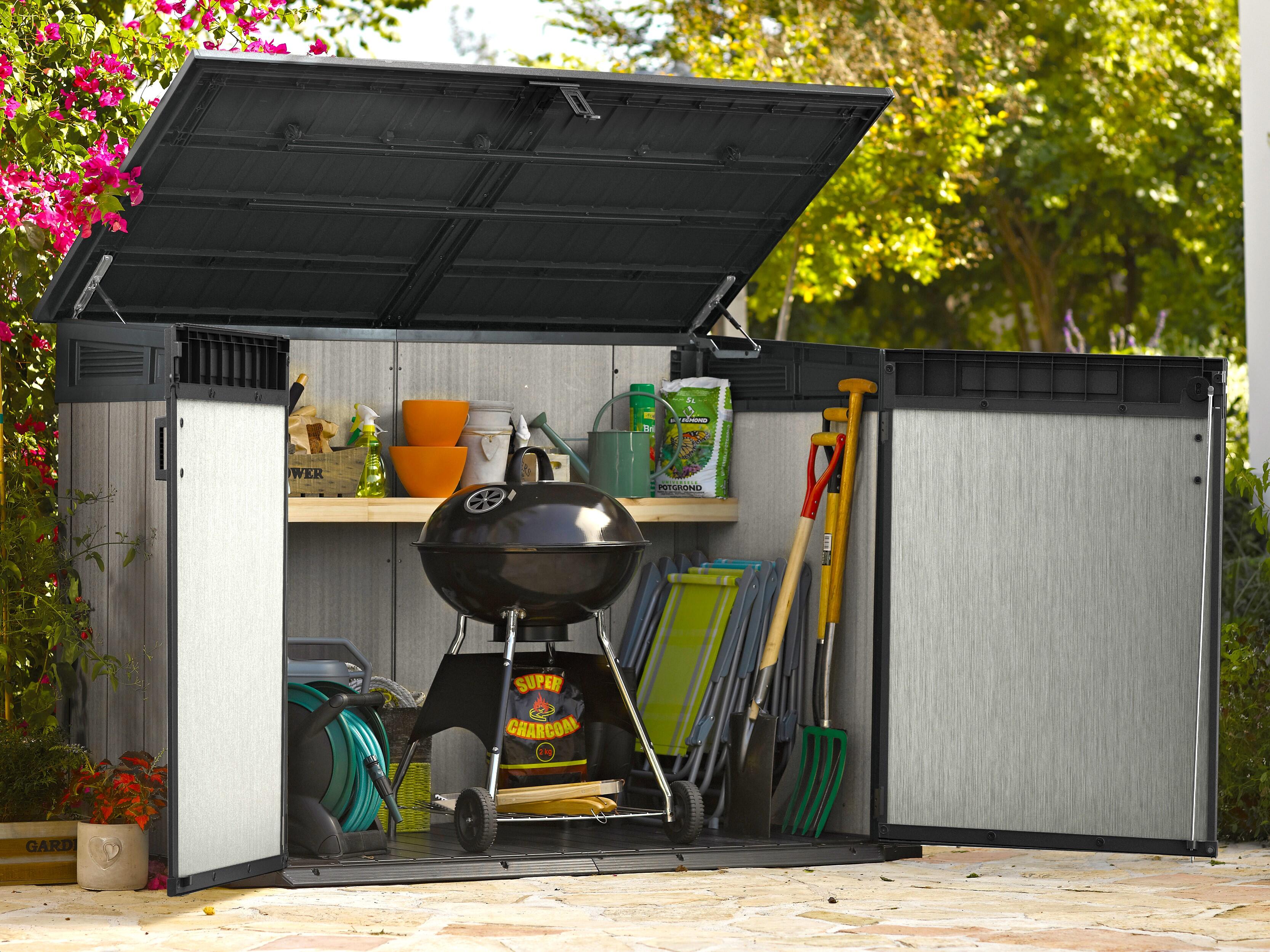 Arcón de resina para exterior KETER 232427 190.5 x 132.5 x 109.3 cm y capacidad de 2020 L - 16