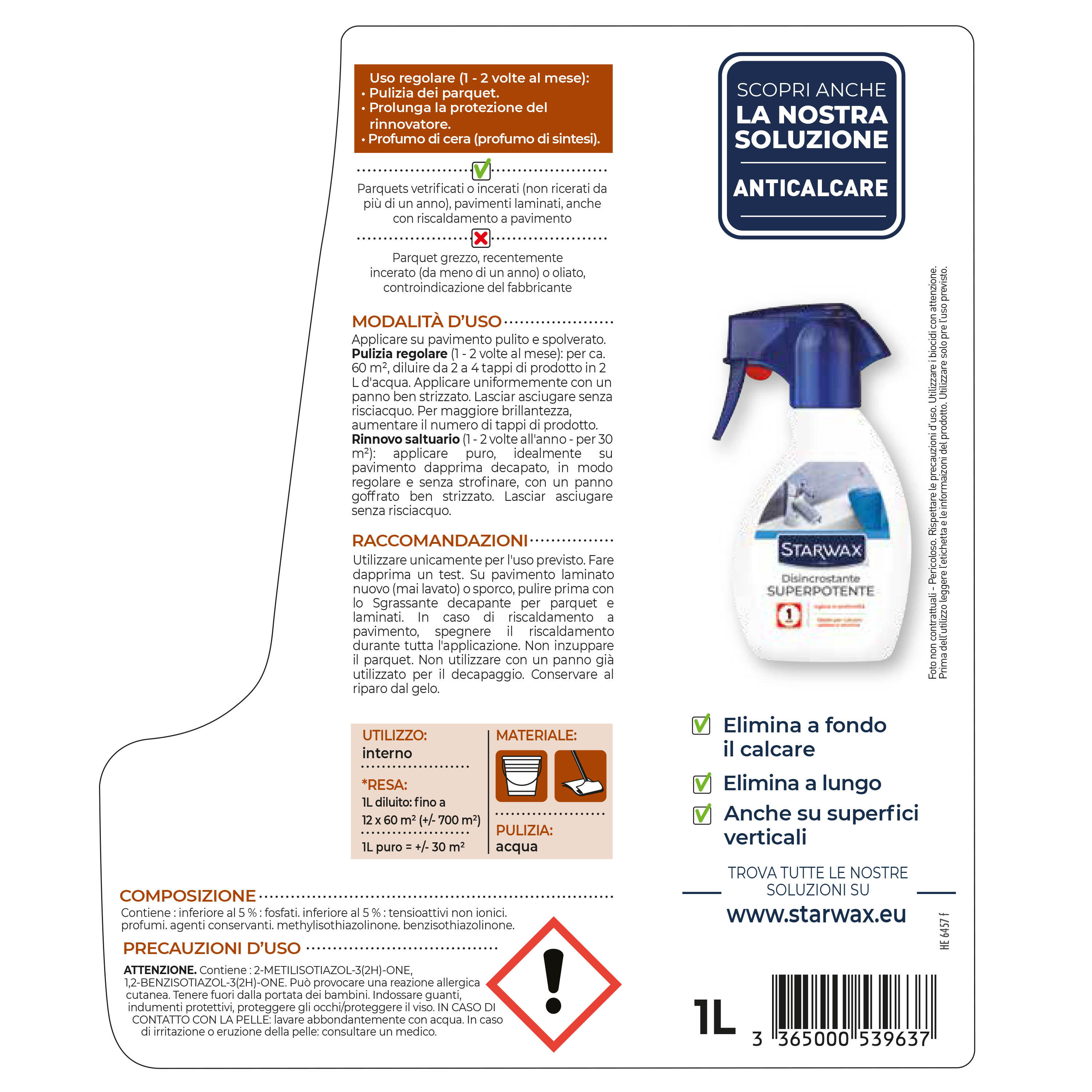 Prodotto per la manutenzione STARWAX lucidante Protector parquet 1 L - 4