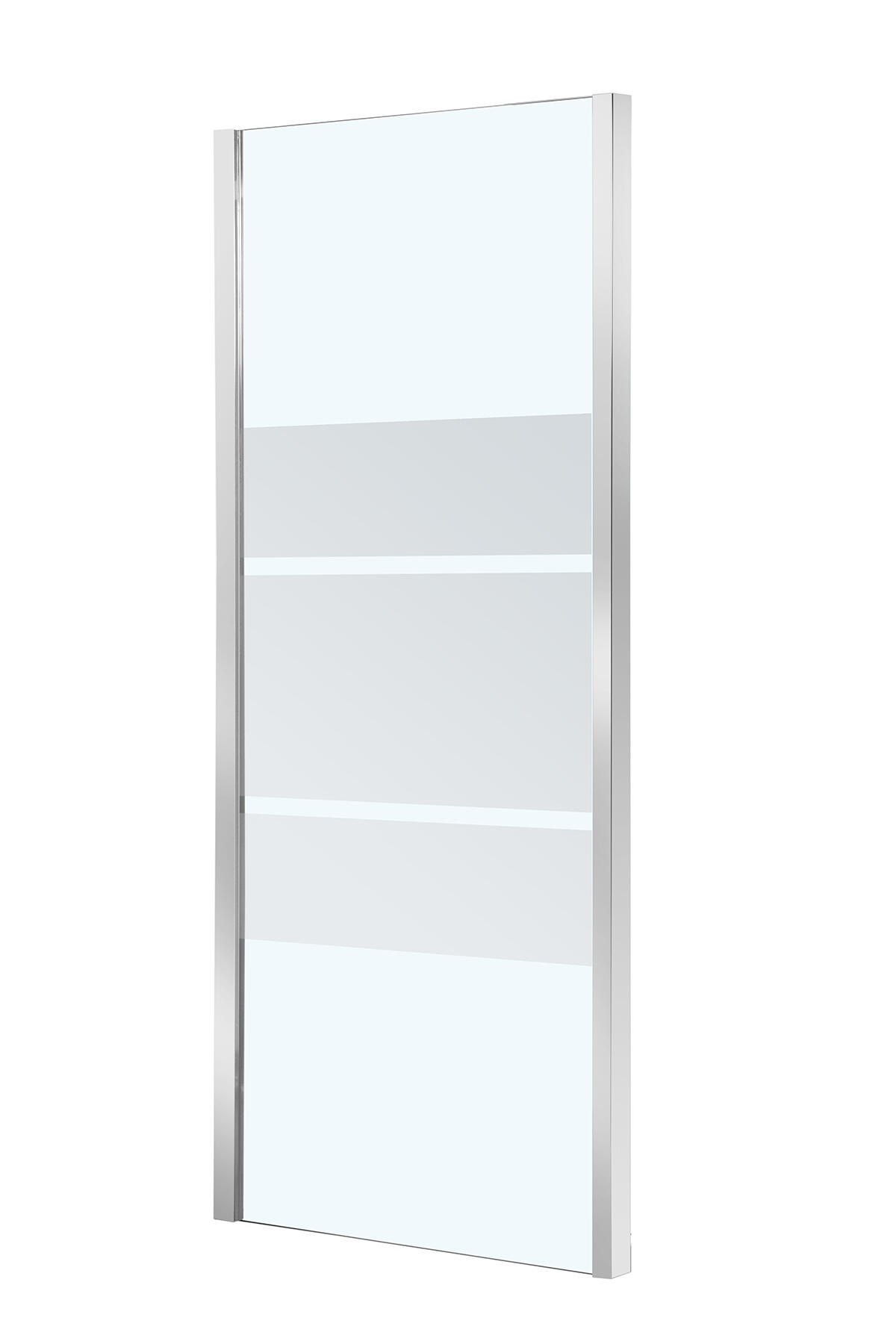 Pannello laterale per box doccia Zesk L 70 x H 190cm, Sp. 6 mm vetro serigrafato profilo in alluminio cromato - 4