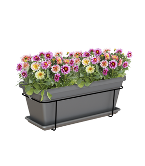 Fioriera in plastica, vaso da giardinaggio, color grigio antracite,52 x 20 cm Fioriera in plastica, vaso da giardinaggio, color grigio antracite,52 x 20 cm