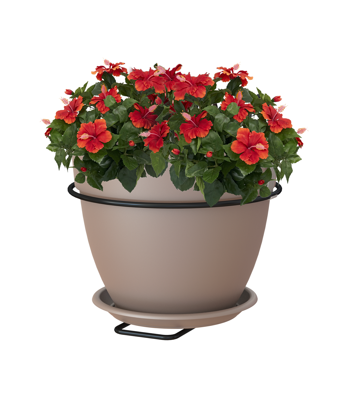 Portavaso con supporto ARTEVASI Capri campana in polipropilene tortora H 20 x ø 20 cm - 2