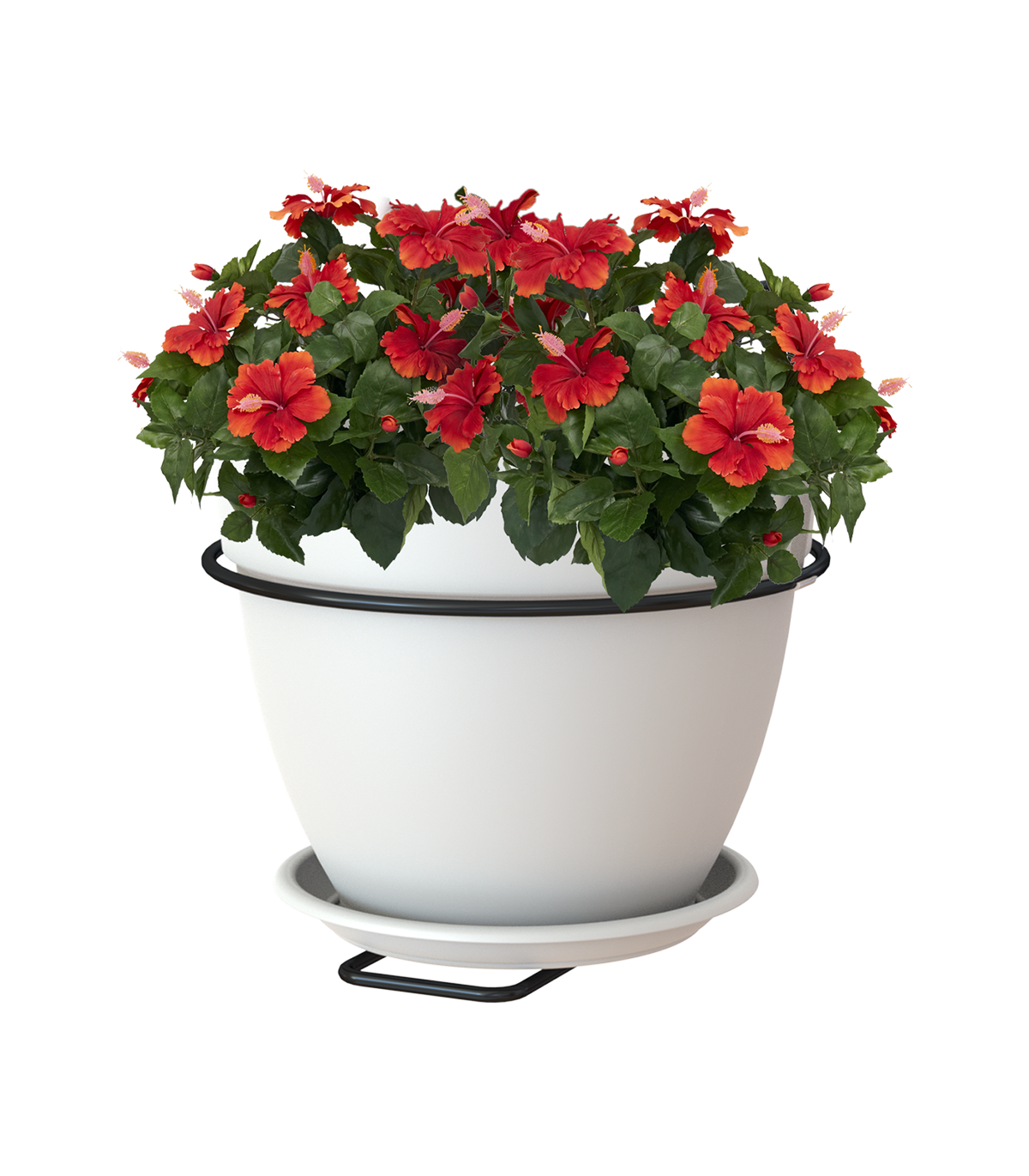 Kit vaso para varanda CAPRI CAMP 20CM BRANCO - 2