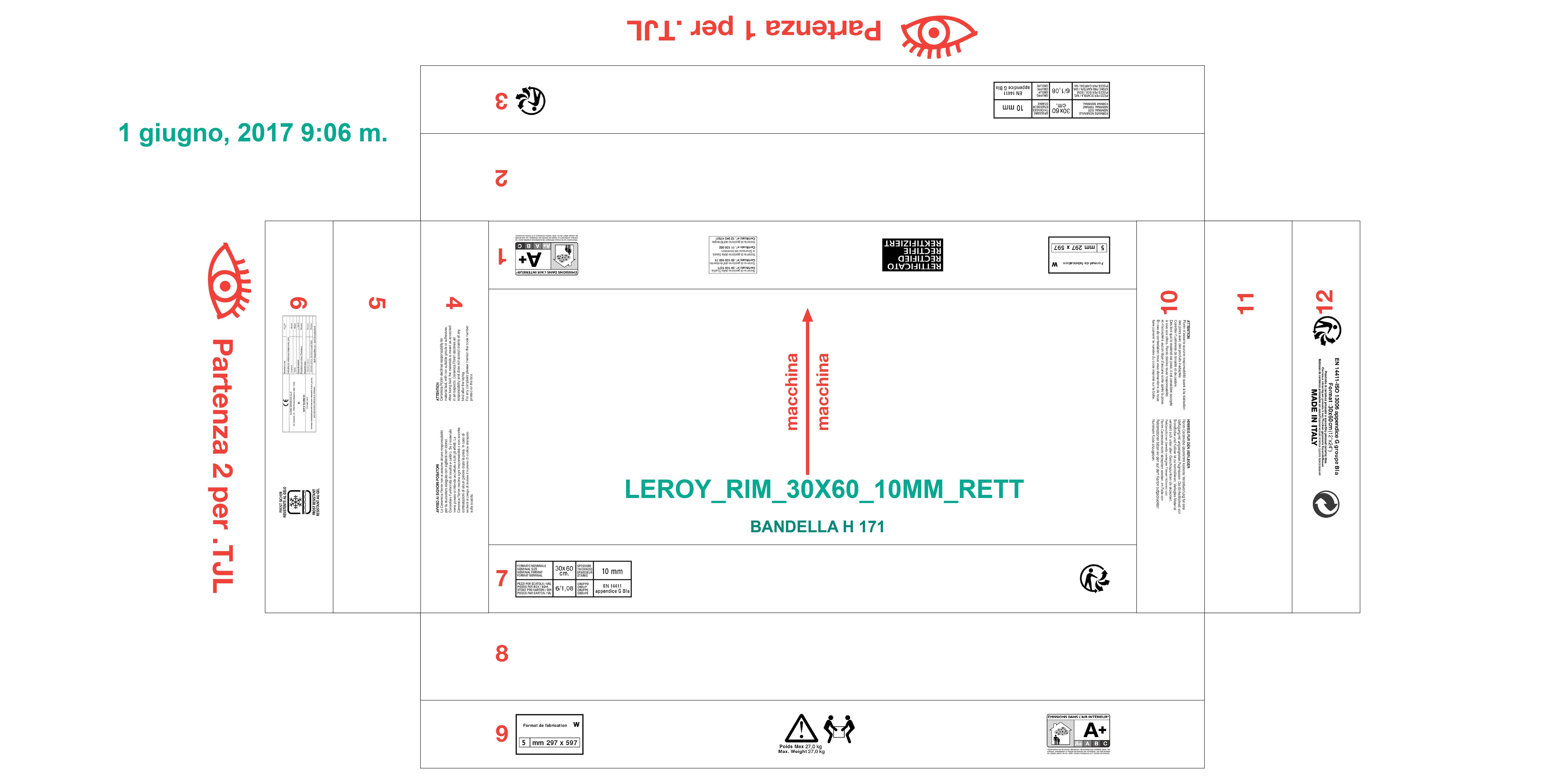 Carrelage sol intérieur / mur intérieur effet marbre blanc Rimini l.30 x L.60 cm - 4