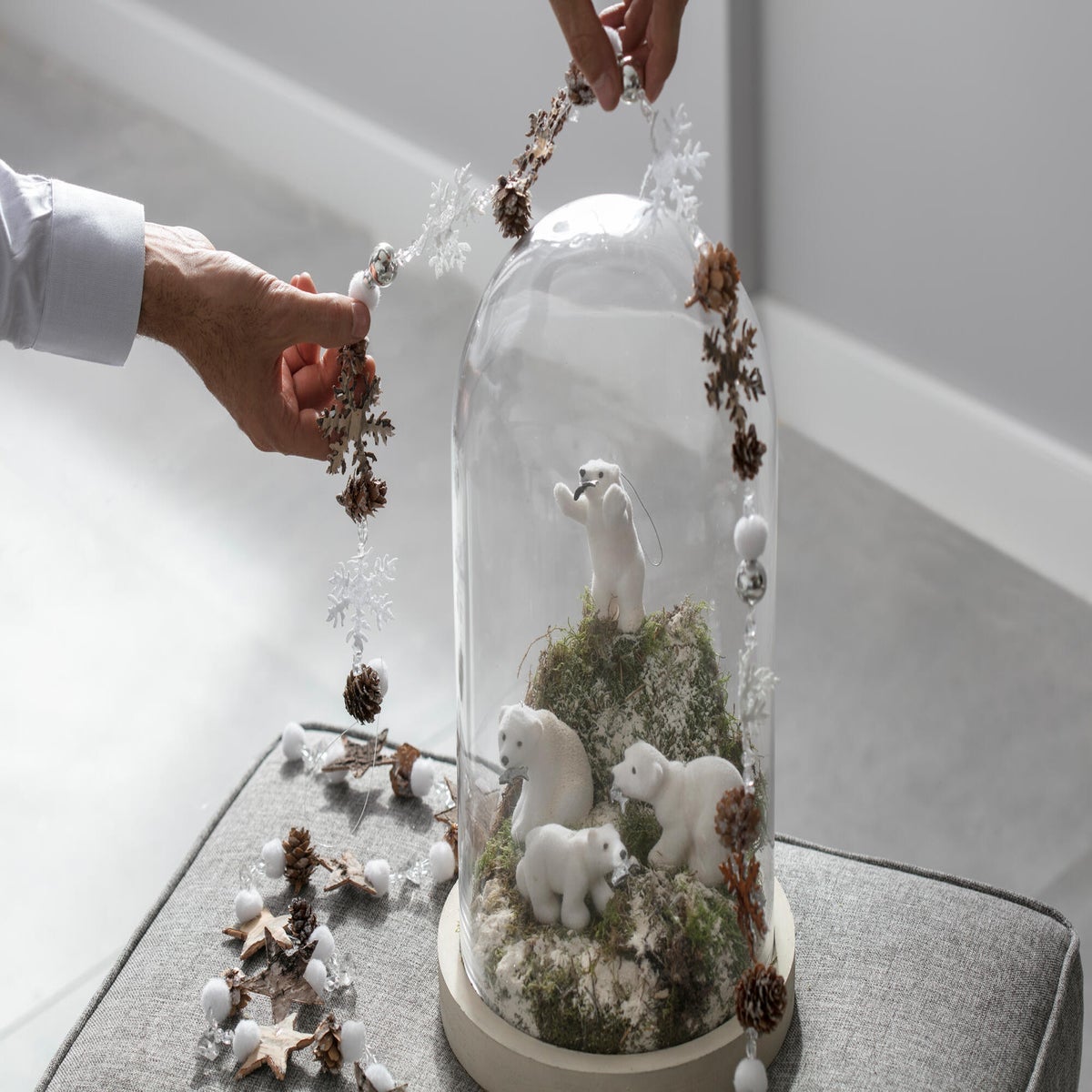 Decora la Navidad con campanas de cristal