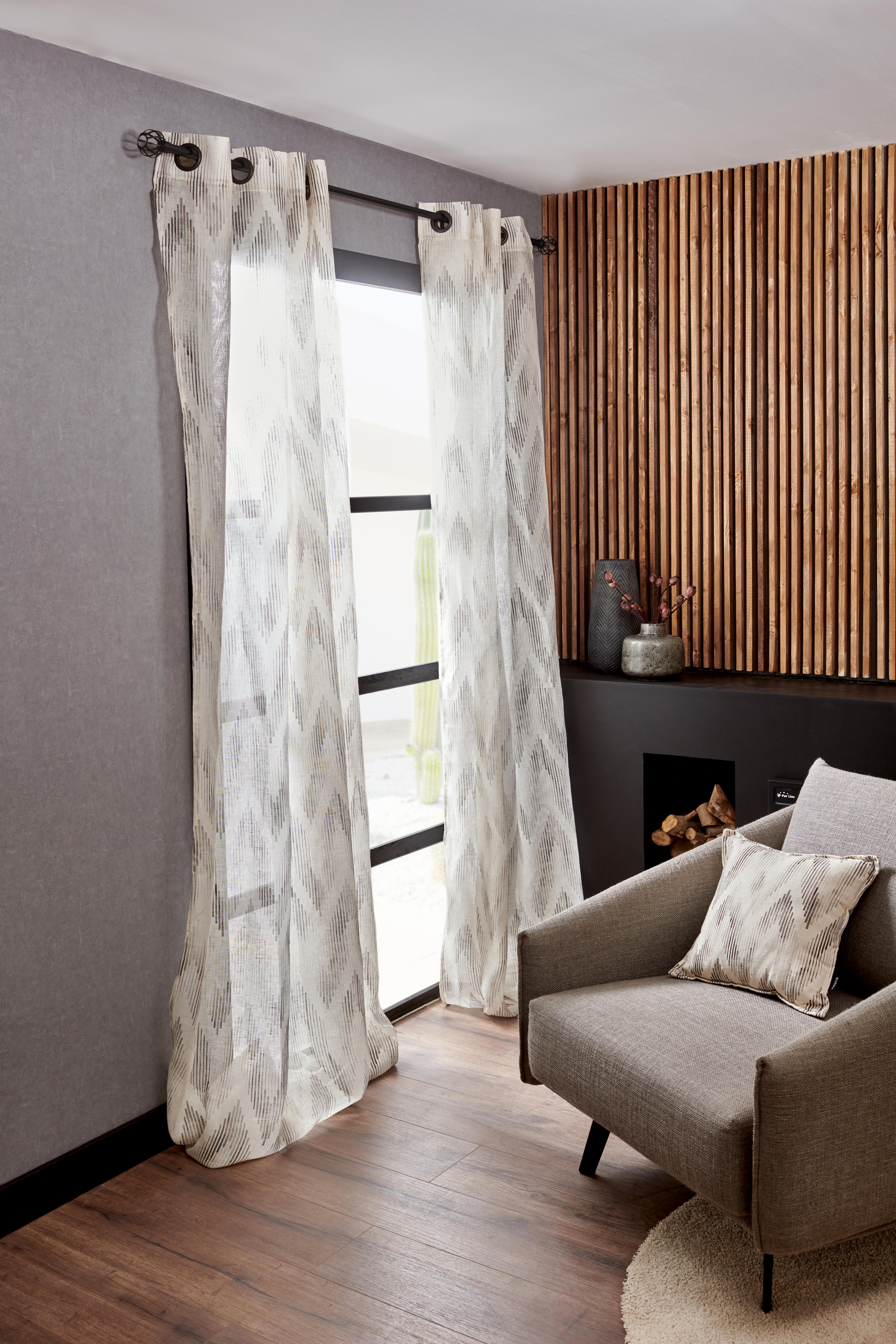 2 terminais para varão de cortina D20mm alumínio easyfix preto Inspire preto - 6