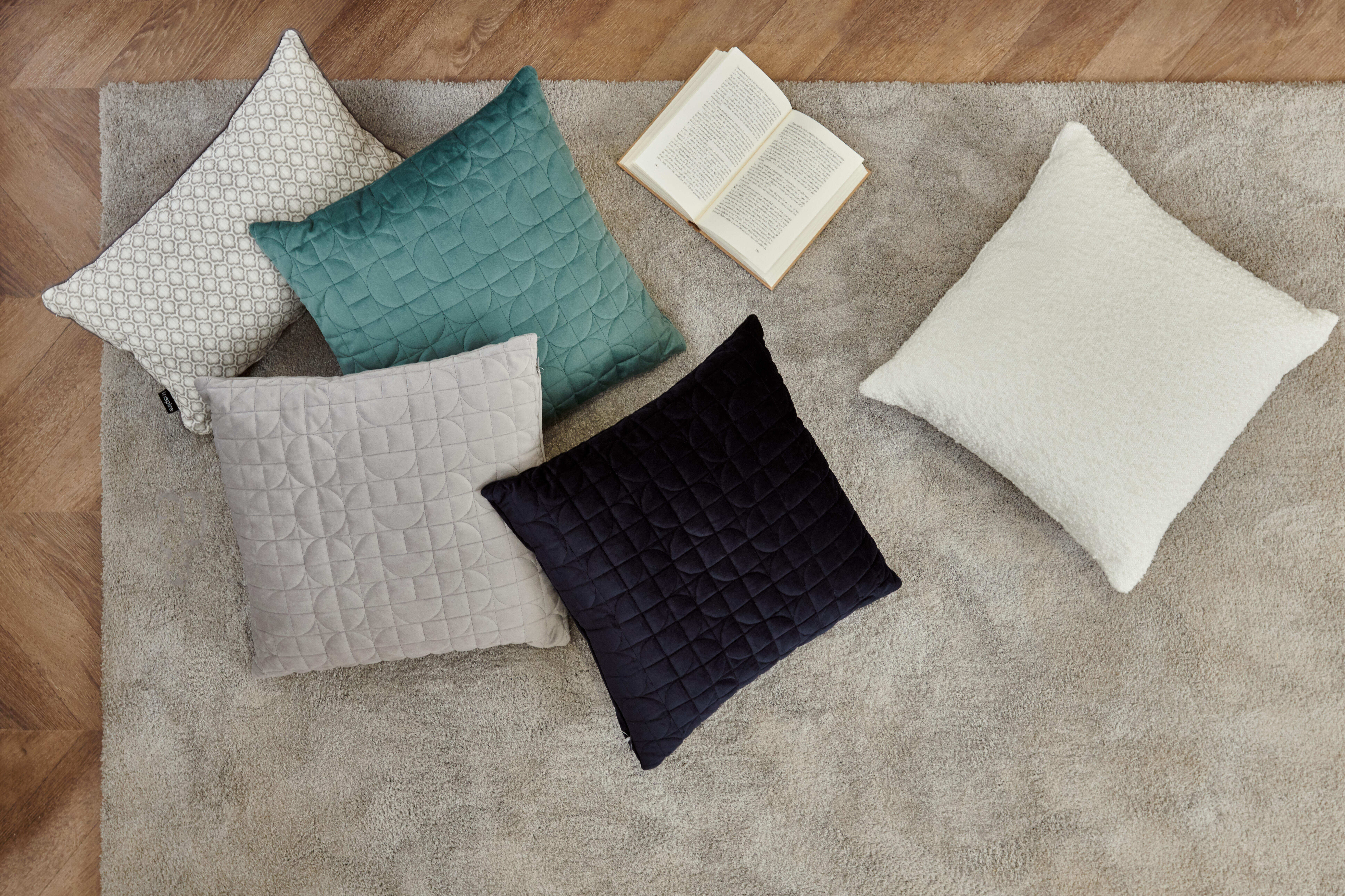 Almofada decorativa INSPIRE JONASSON 45X45CM CINZA/PRATEADO - 12