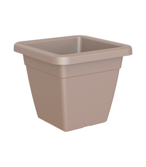 Vaso quadrato effetto pietra Lithos in plastica da esterno per piante e fiori / Ardesia