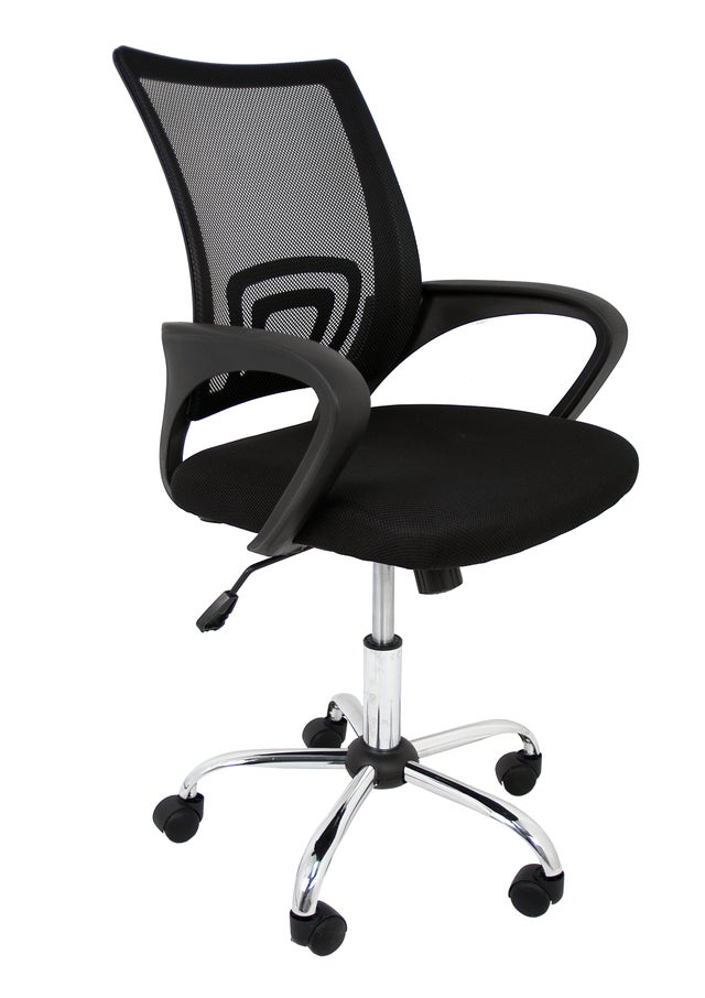 Silla de escritorio giratoria Martina 57x98x53,5 cm en color negro
