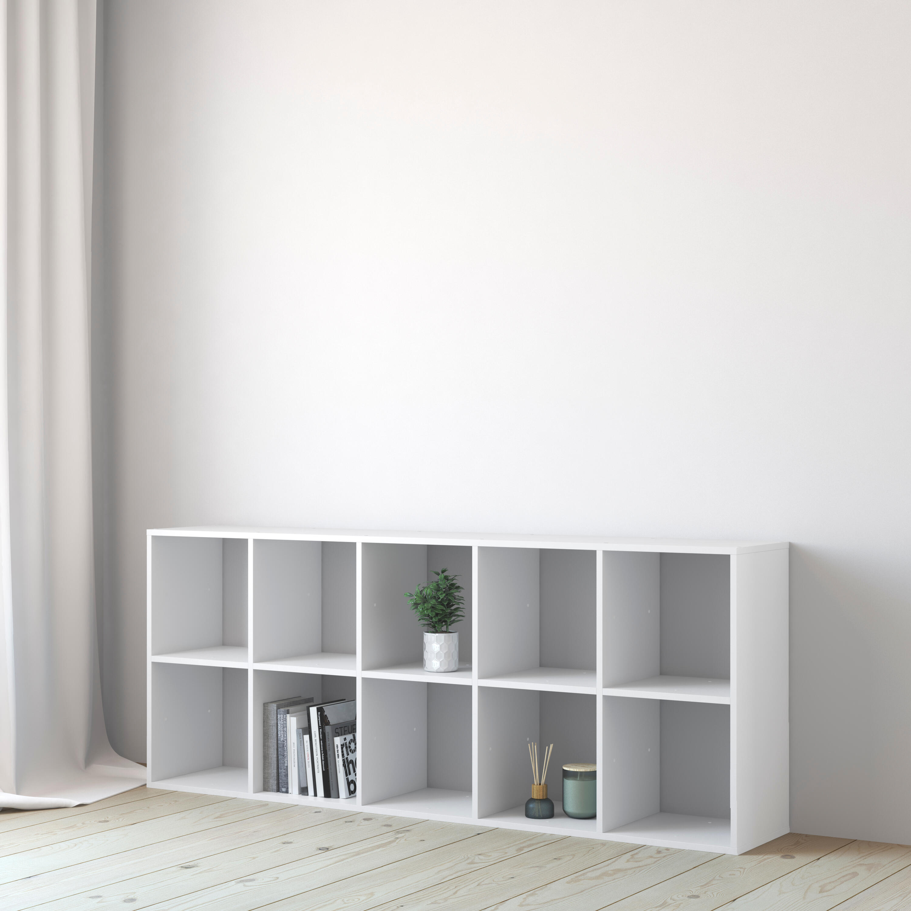 Estante spaceo kub branco 170.6x7x31.7 cm - 9