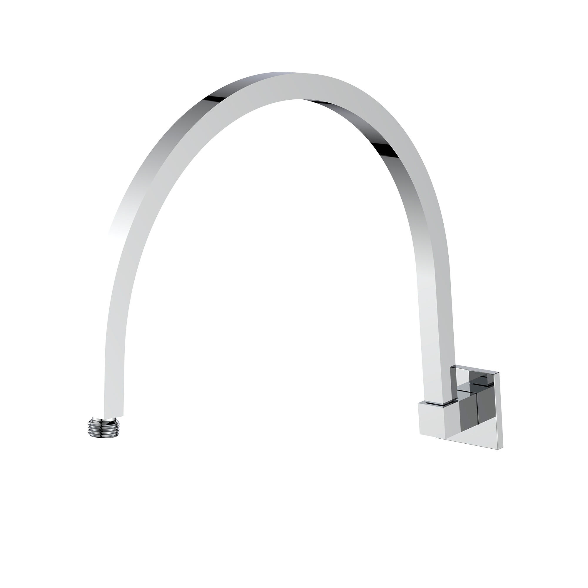 Braccio Doccia Quadro Paffoni – 40 Cm, Ottone Cromato, Con Rosetta, Attacchi 1/2"G