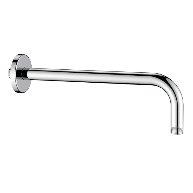 Braccio per soffione doccia 30 cm tondo L 30 cm in inox cromo