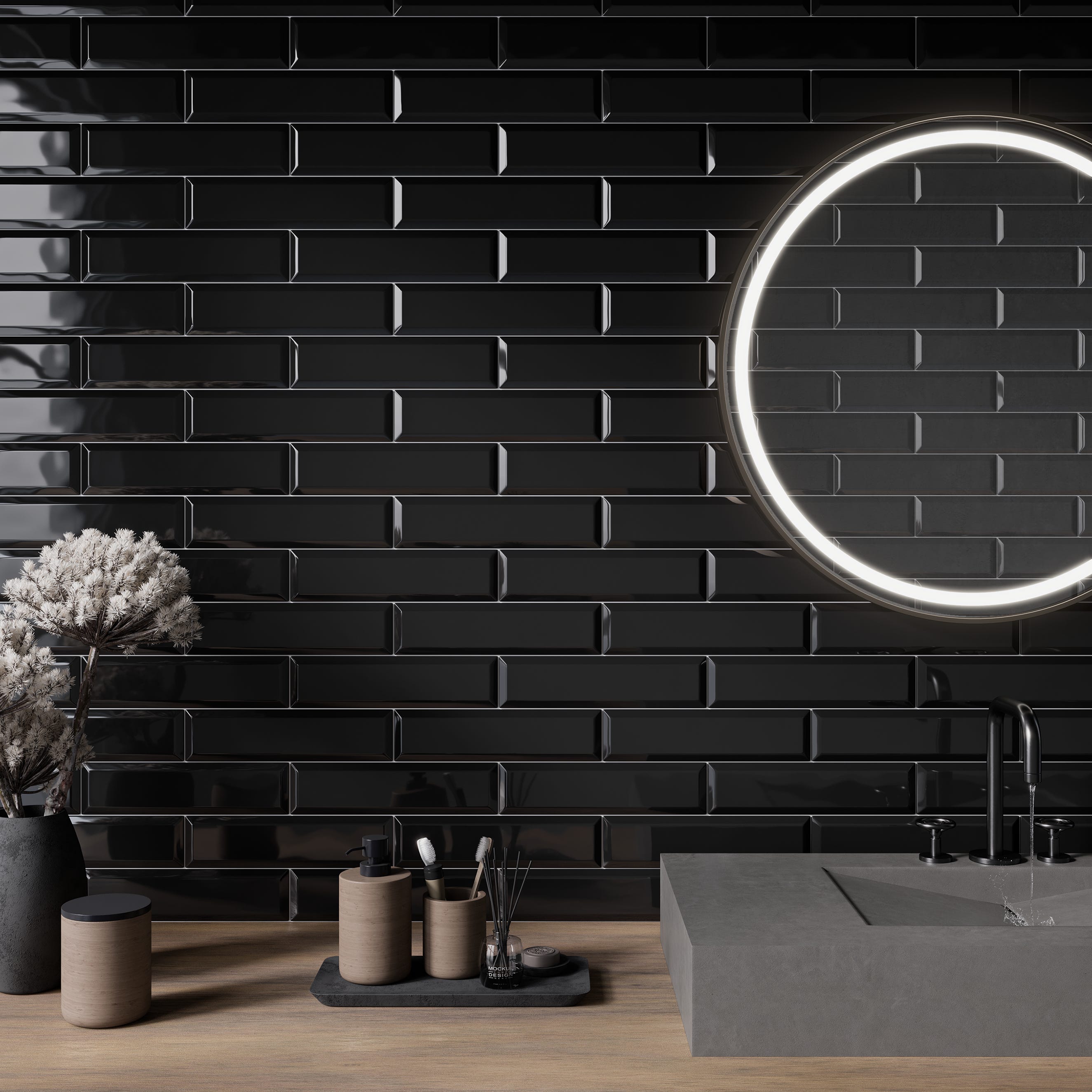 Carrelage Mur Int rieur Effet Noir Brillant Metro L 7 5 X L 30 Cm carrelage-mur-int-rieur-effet-noir-brillant-metro-l-7-5-x-l-30-cm