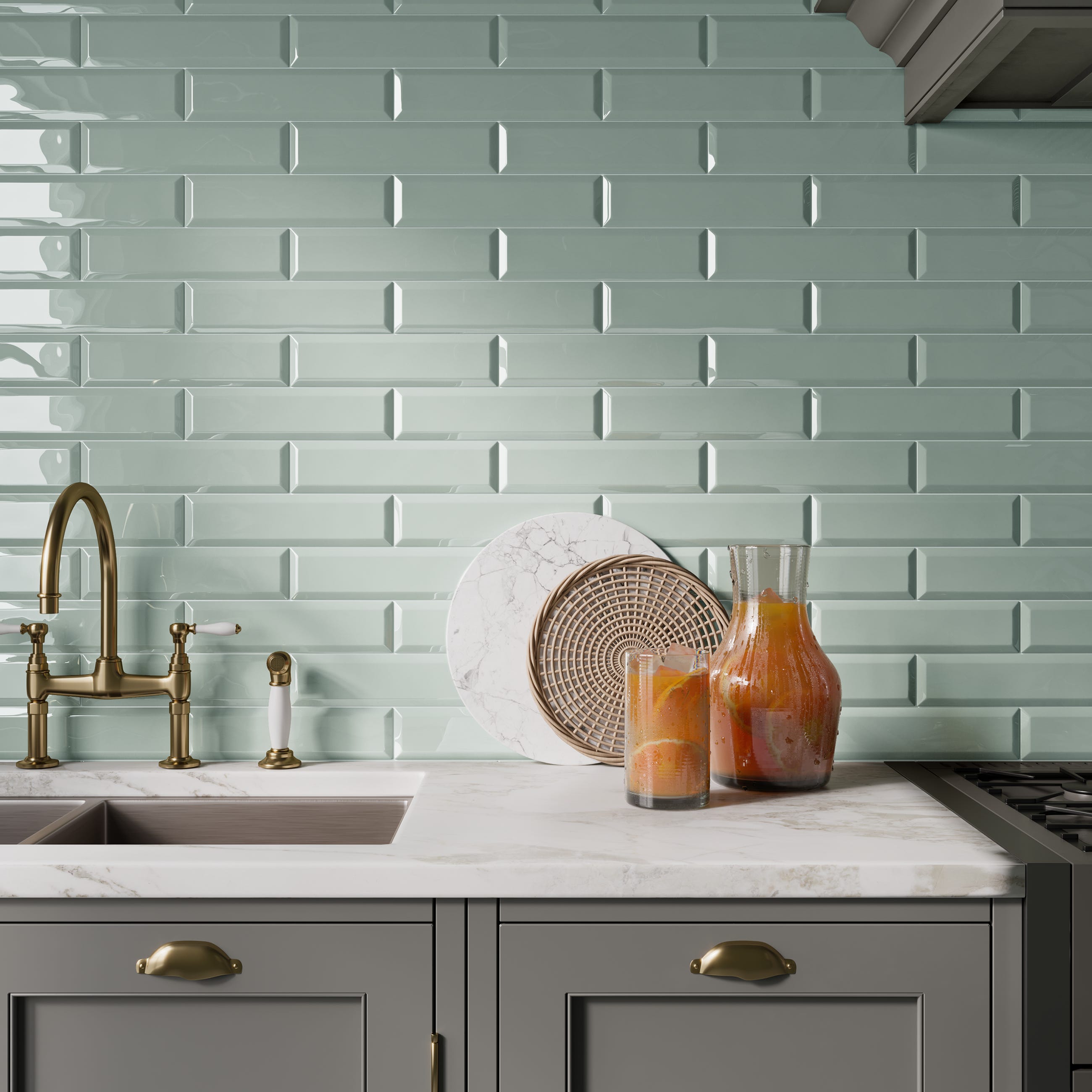 Azulejo De Metro De Color Verde Menta Azulejos Metro | Tienda Online