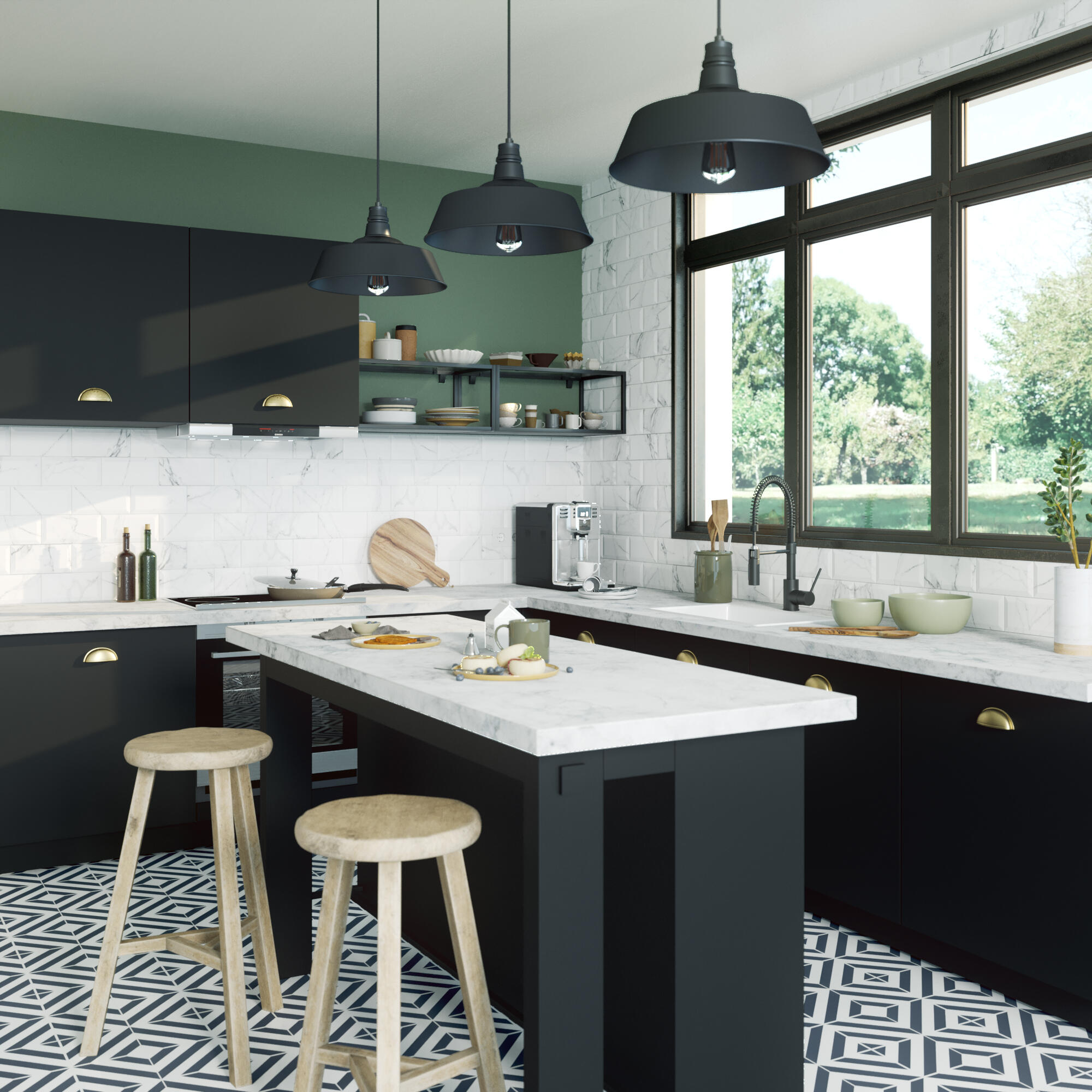 Azulejo cerámico Metro efecto mármol blanco mármol mate 10x20 cm ARTENS - 4