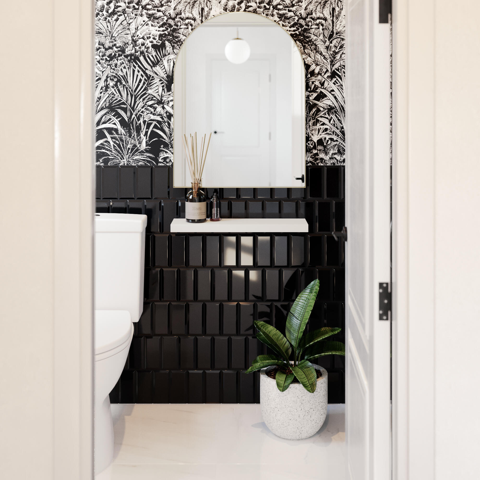 Carrelage mur intérieur effet noir brillant Metro l.7.5 x L.15 cm ARTENS - 3