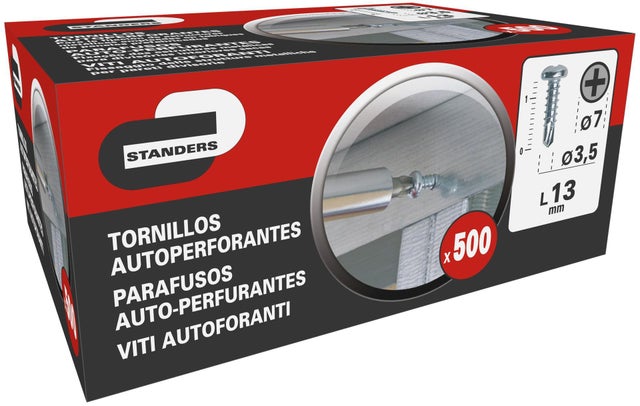 Parafusos para placas de gesso STANDERS TRPF 13MM (CAIXA 500UN)