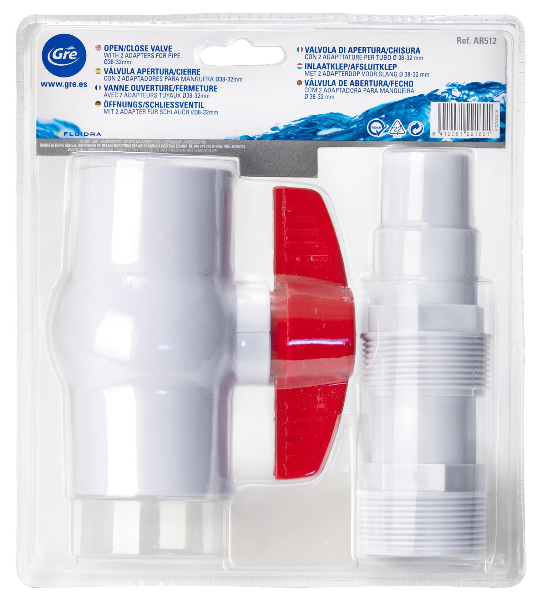 Válvula De Apertura Y Cierre Tuberías De Piscina 1 1/2