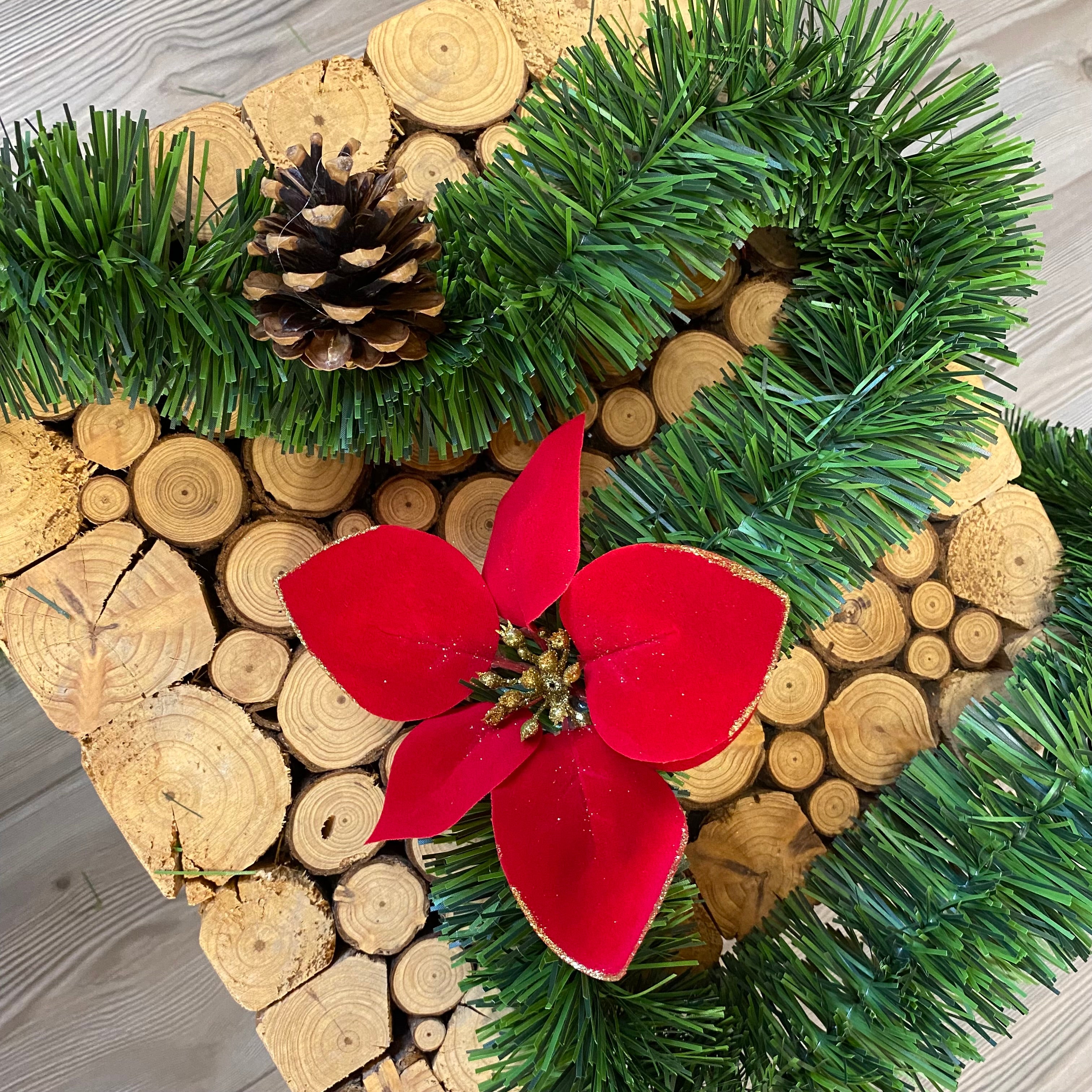 Ghirlanda decorativa natalizia natalizia con stelle rosse color verde L 200 cm - 3