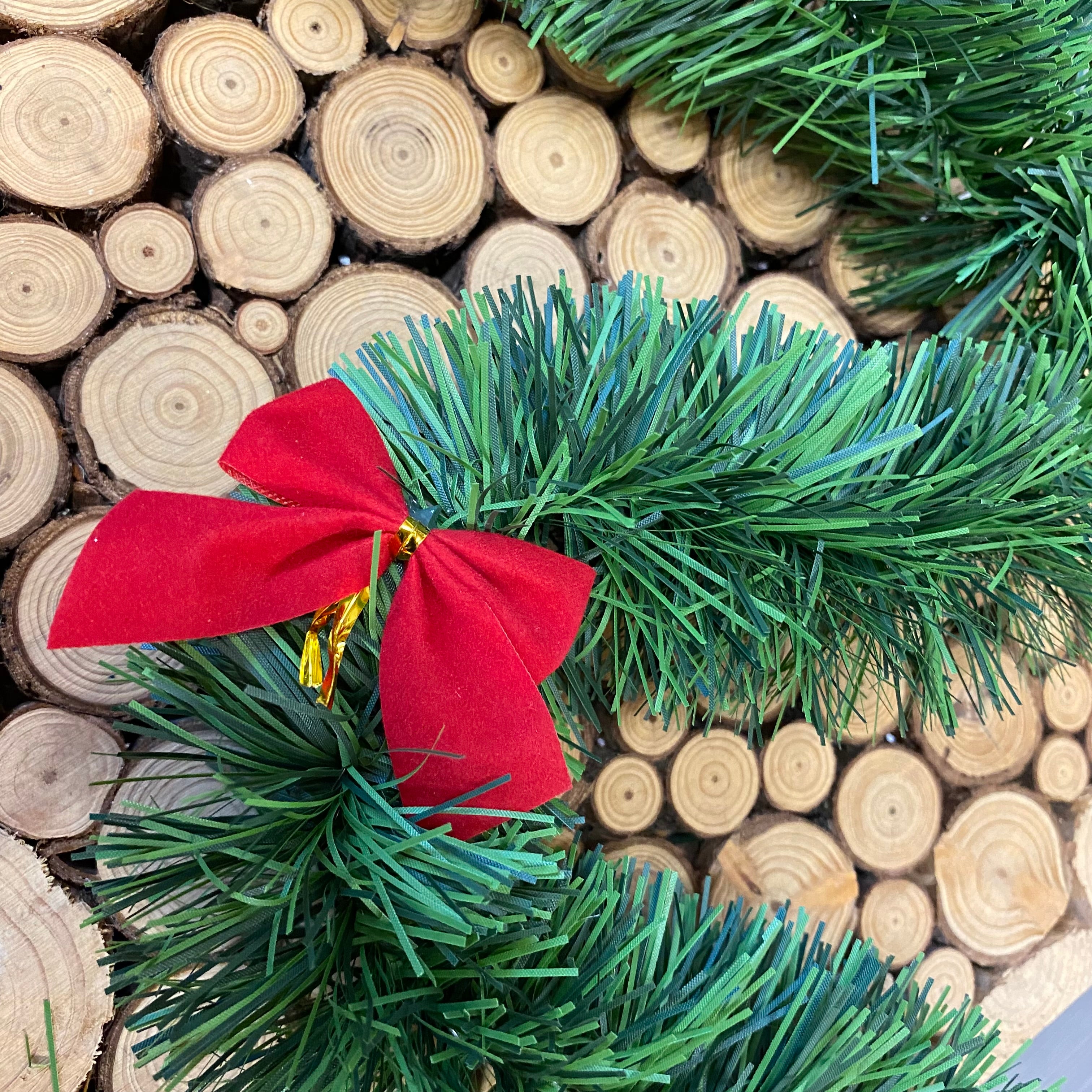 Ghirlanda decorativa natalizia natalizia con stelle rosse color verde L 200 cm - 2