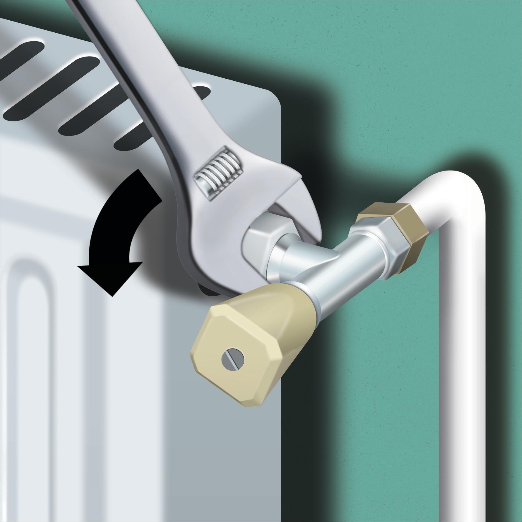 Voron Trident Valvola Termostatica Per Radiatore 15 Mm Angolata, Bianca/ Cromata, Compatibile Con Drayton TRV4 Valvola Termostatica 15mm - Foto 2