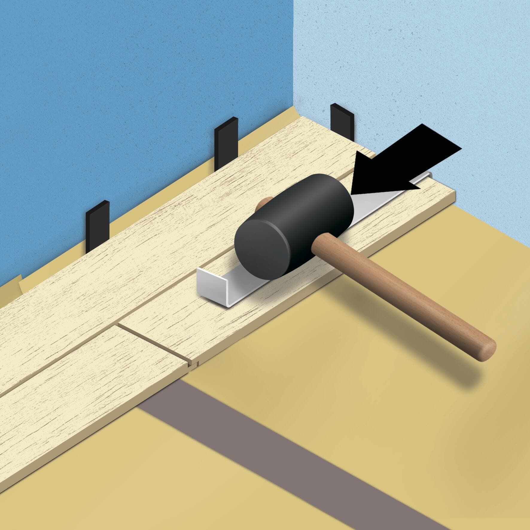 Set Posa Parquet Connex - Con Strumenti Per Montaggio Pavimenti Flottanti - Foto 10