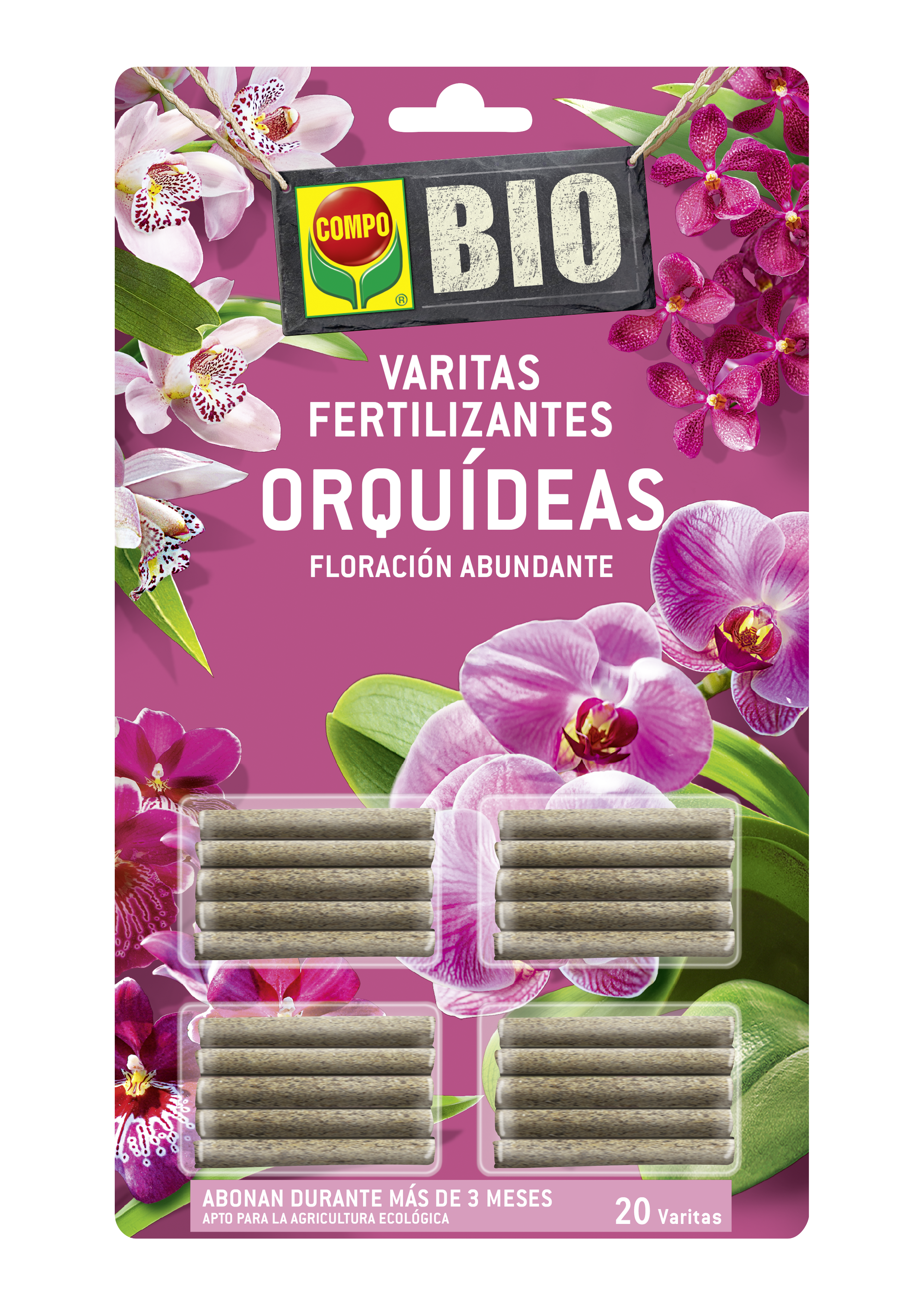 Abono en varitas compo bio para orquídeas 20 unidades