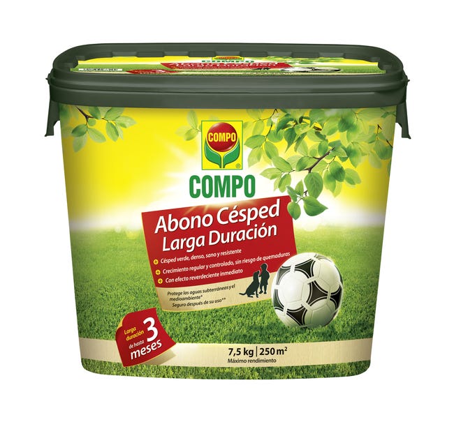 Abono granulado COMPO para césped grandes jardines 7.5 kg | Leroy Merlin