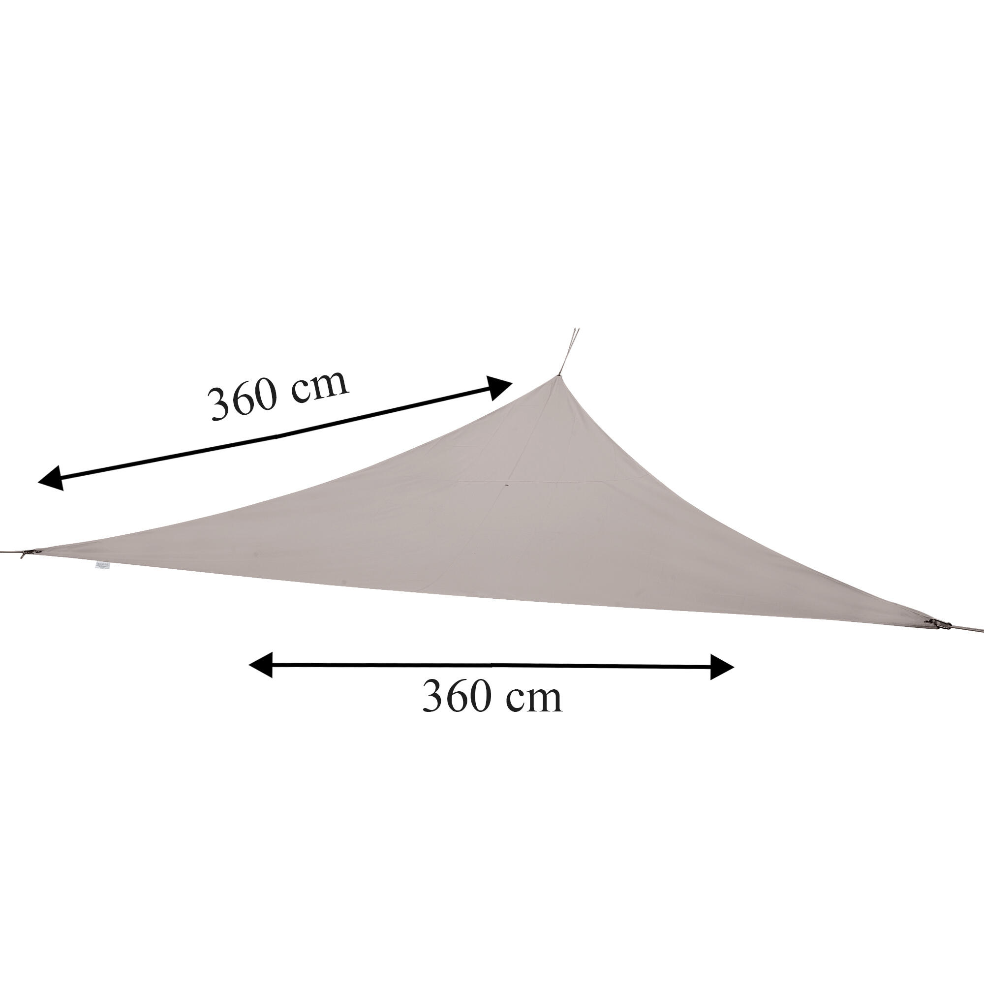 Toldo vela para sombreo Hegoa II marrón triangular 3,6x3,6x3,6  m - 2