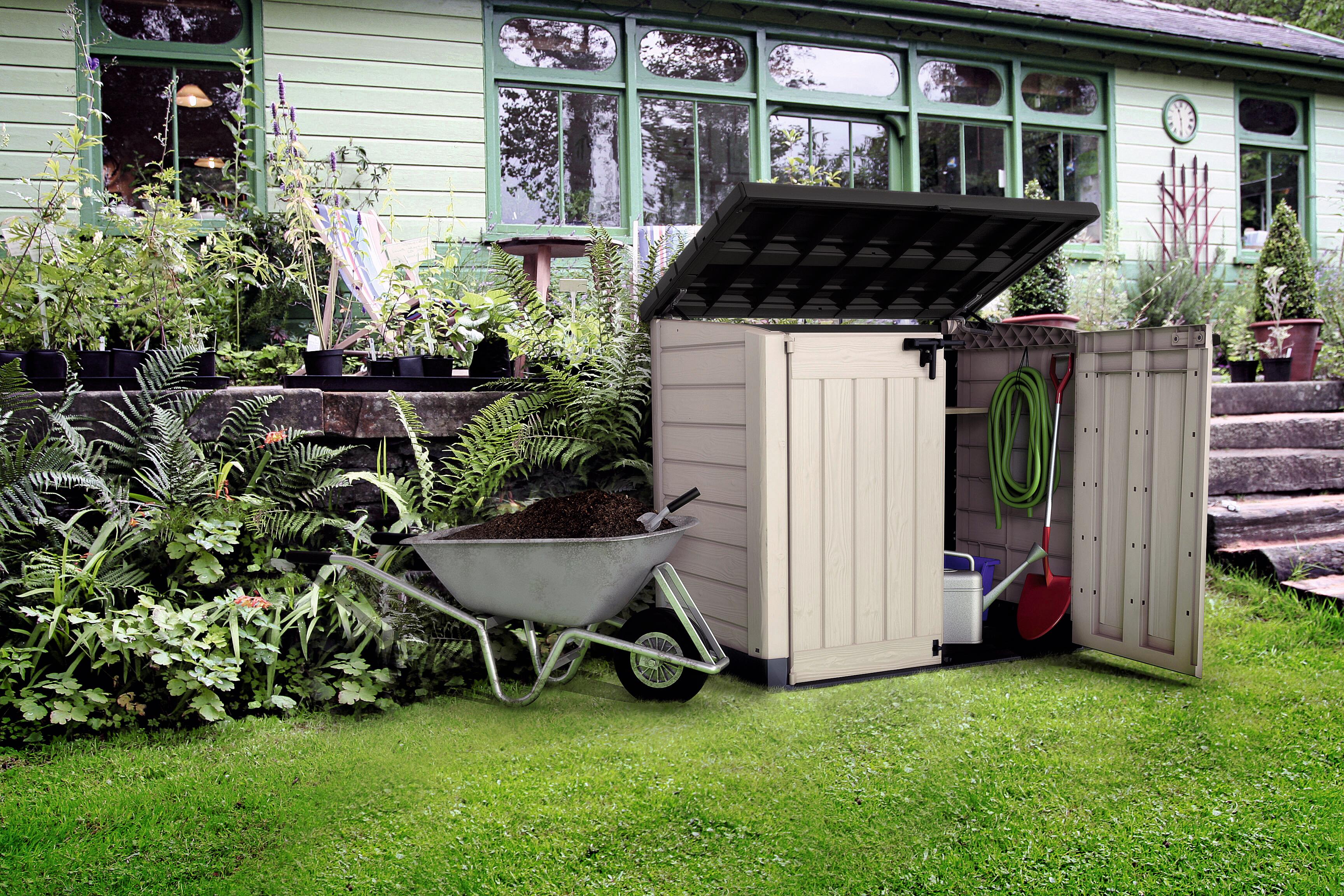 Arcón de resina para exterior NATERIAL Conquer Shed 145.5 x 125 x 82 cm y capacidad de 1200 L - 3