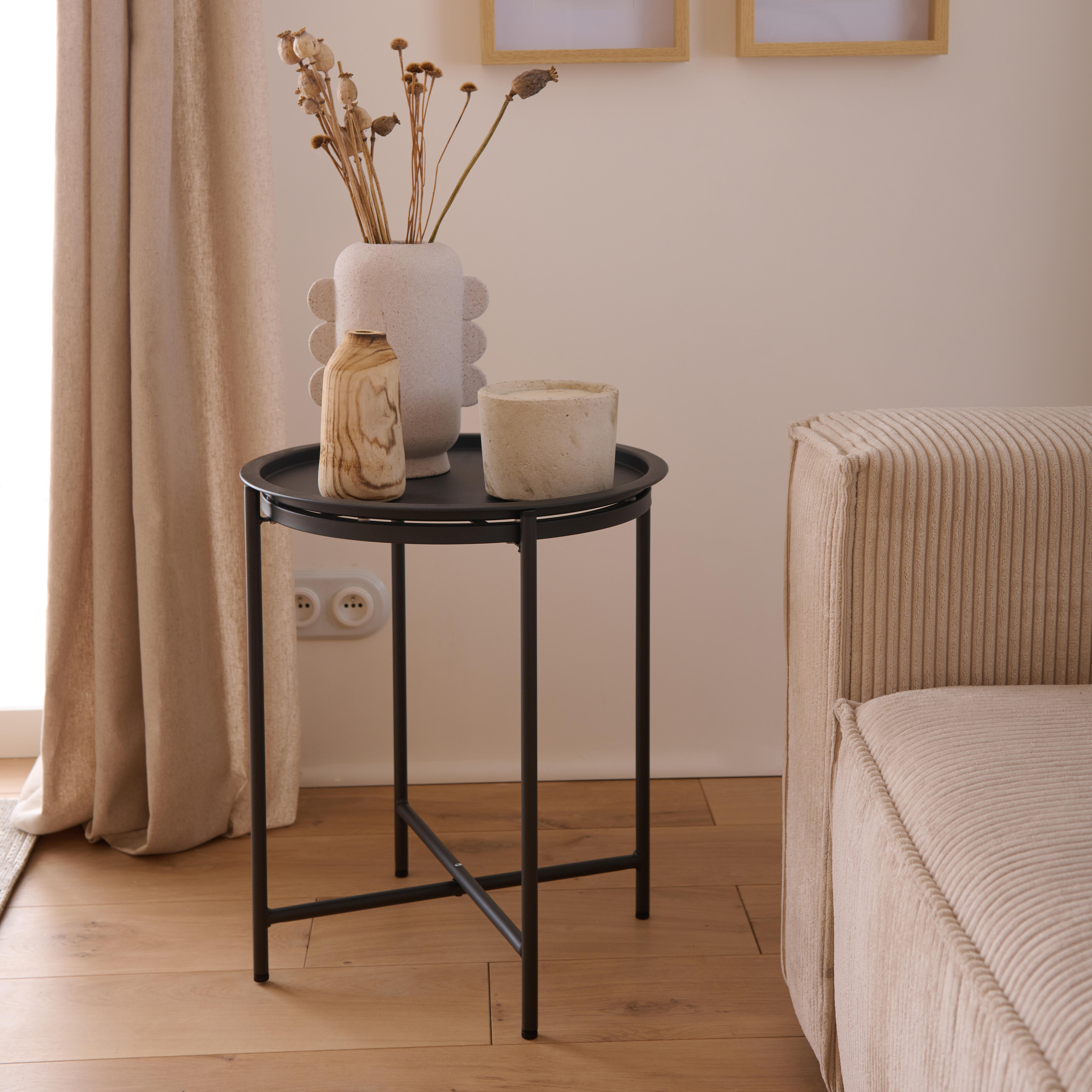 Stolik ogrodowy okrągły Mobis 45 cm antracytowy Naterial - 16