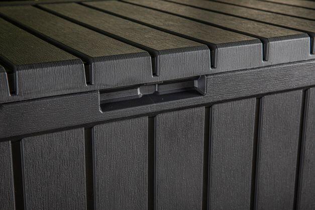Arcón de resina para exterior KETER Kentwood 128 x 59 x 53.6 cm y capacidad de 350 L - 6