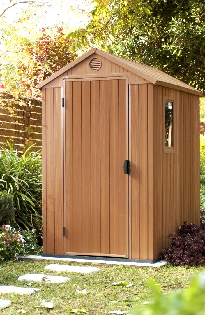Casetta da giardino KETER Darwin in polipropilene legno con porta battente semplice, superficie interna 1.98 m² e spessore parete 16 mm, con pavimento - 2